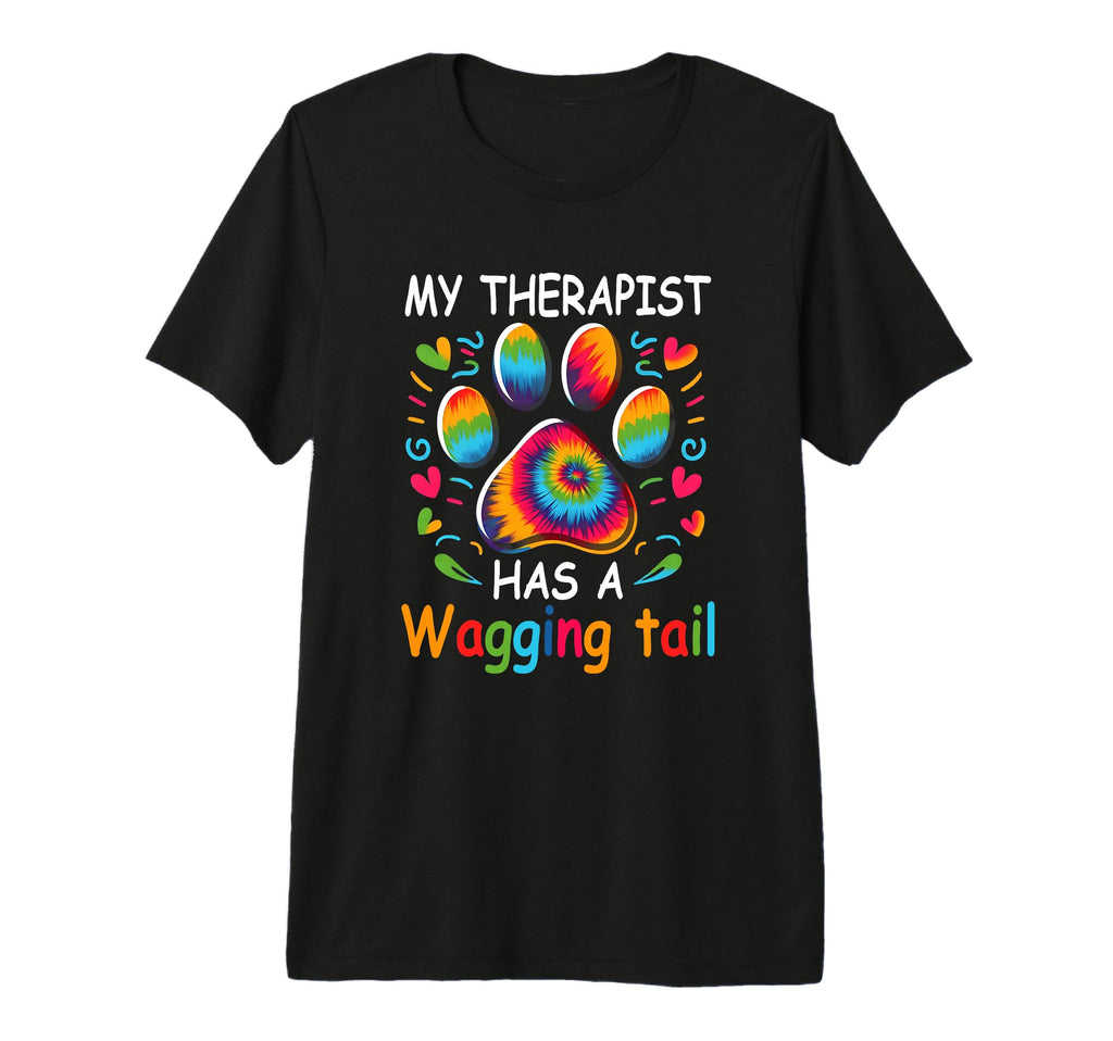 Funny Therapy Service Dog My Therapist T-Shirt - Unique Graphic Men Women - T-Shirt, Sweatshirt, Hoodie