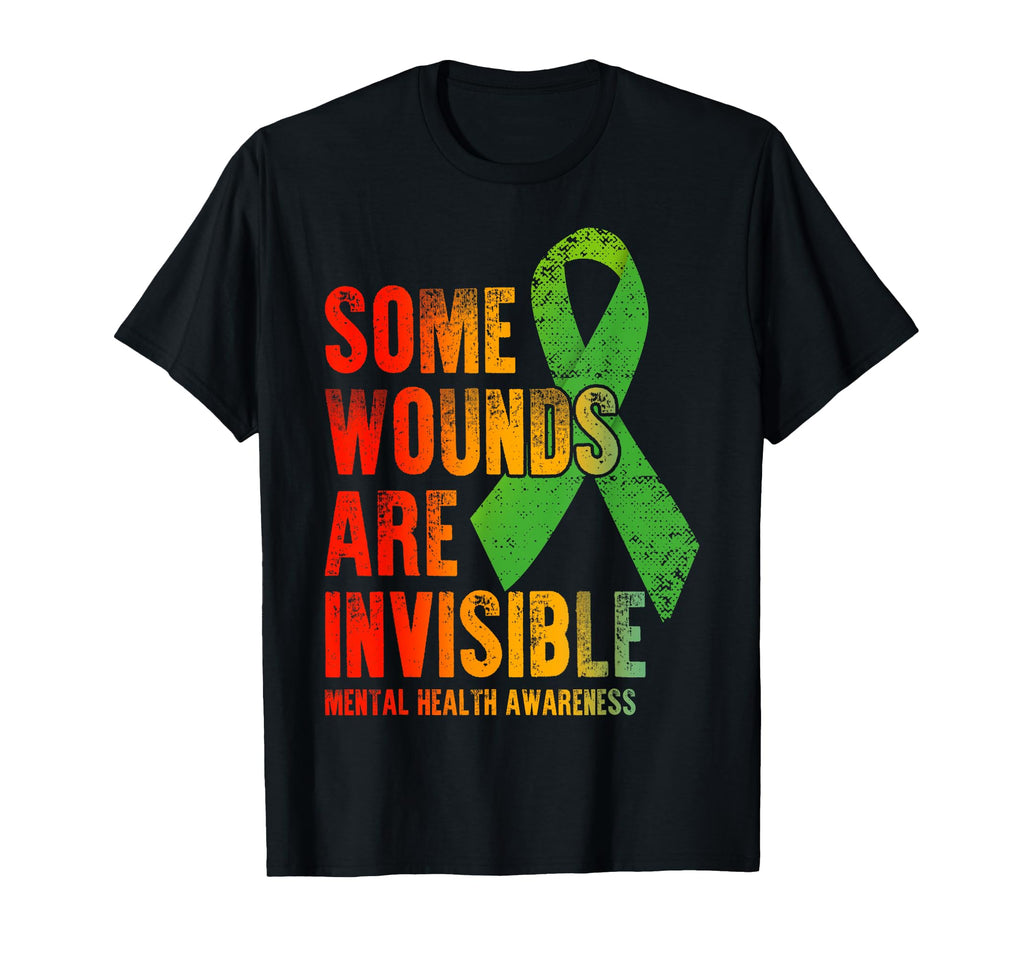Some Wounds Are Invisible Mental T-Shirt - Novelty Apparel Men Women - T-Shirt, Sweatshirt, Hoodie