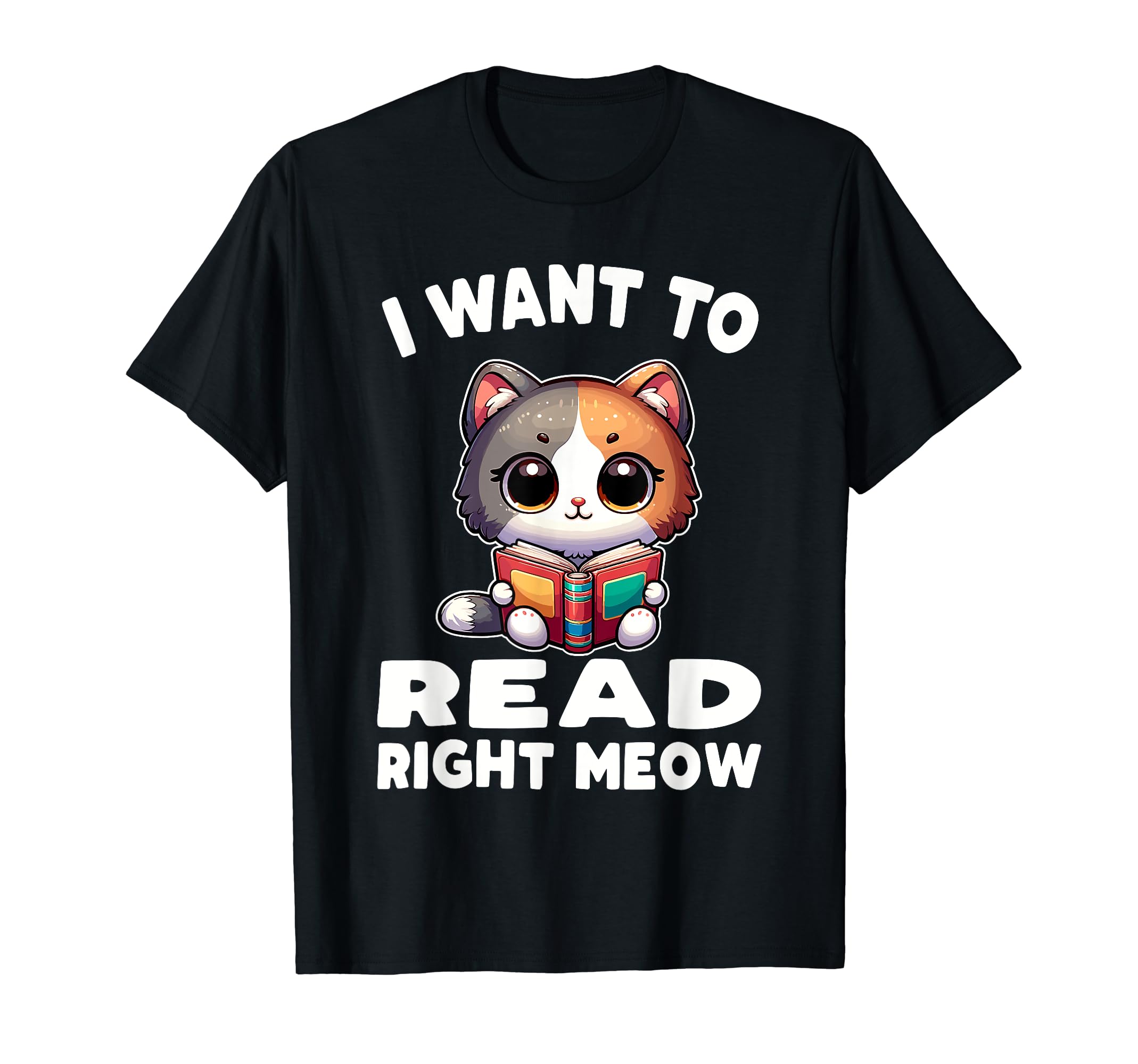 Reading Book Cat Library Reading Teacher T-Shirt - Custom Art Print Unisex - T-Shirt, Sweatshirt, Hoodie