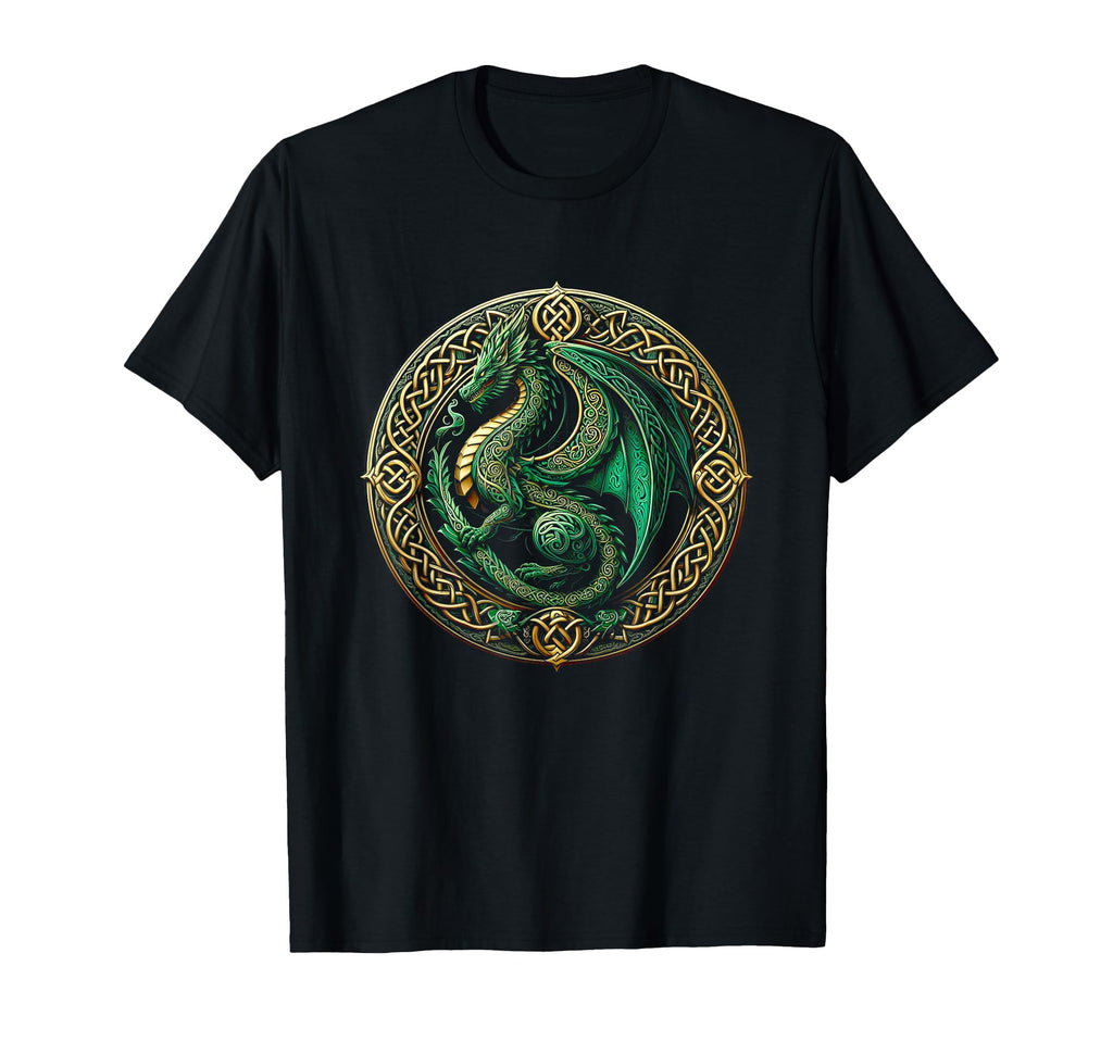 Tribal Irish Green Celtic Knot Fantasy T-Shirt - Custom Art Print Unisex - T-Shirt, Sweatshirt, Hoodie