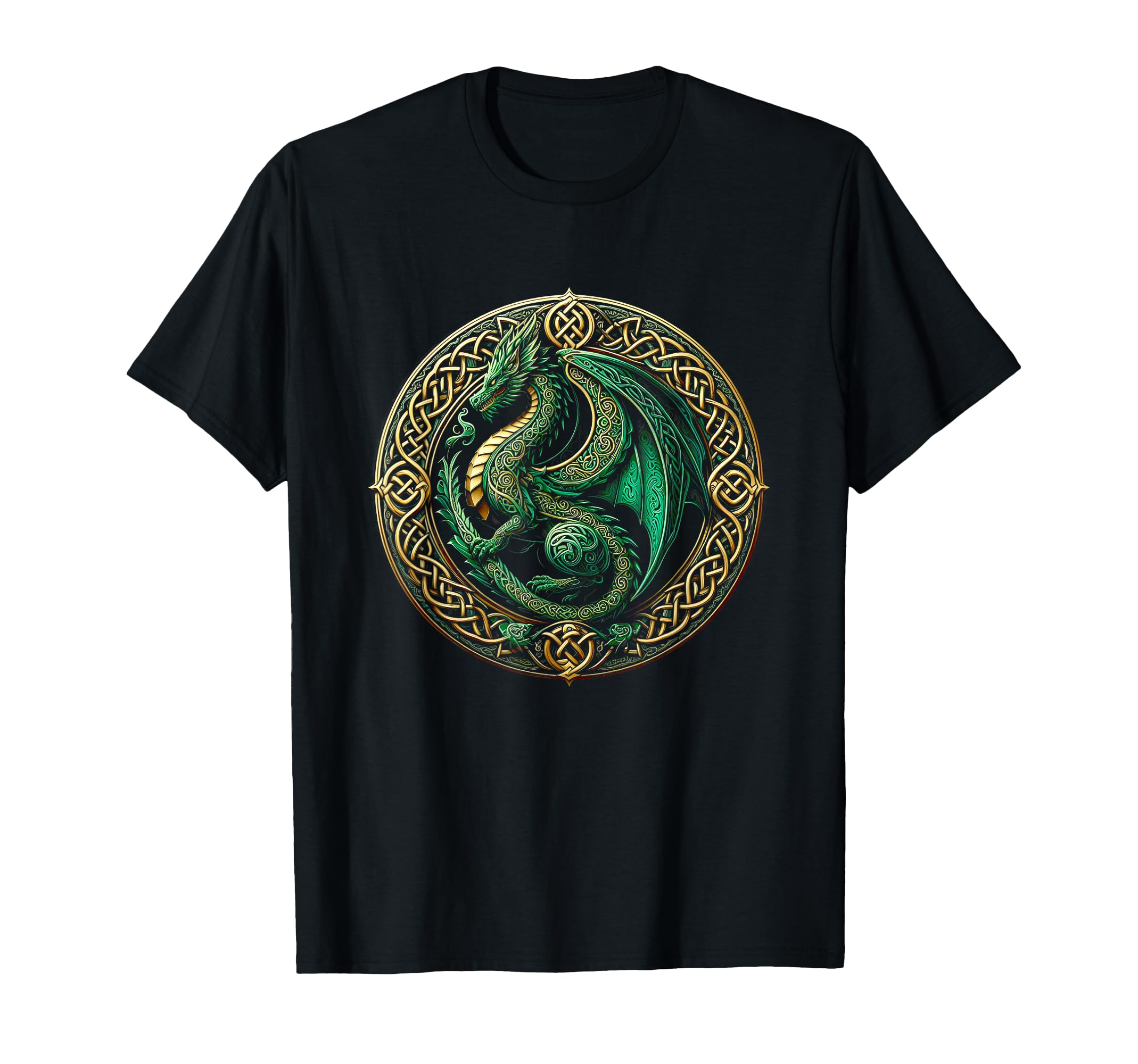 Tribal Irish Green Celtic Knot Fantasy T-Shirt - Custom Art Print Unisex - T-Shirt, Sweatshirt, Hoodie