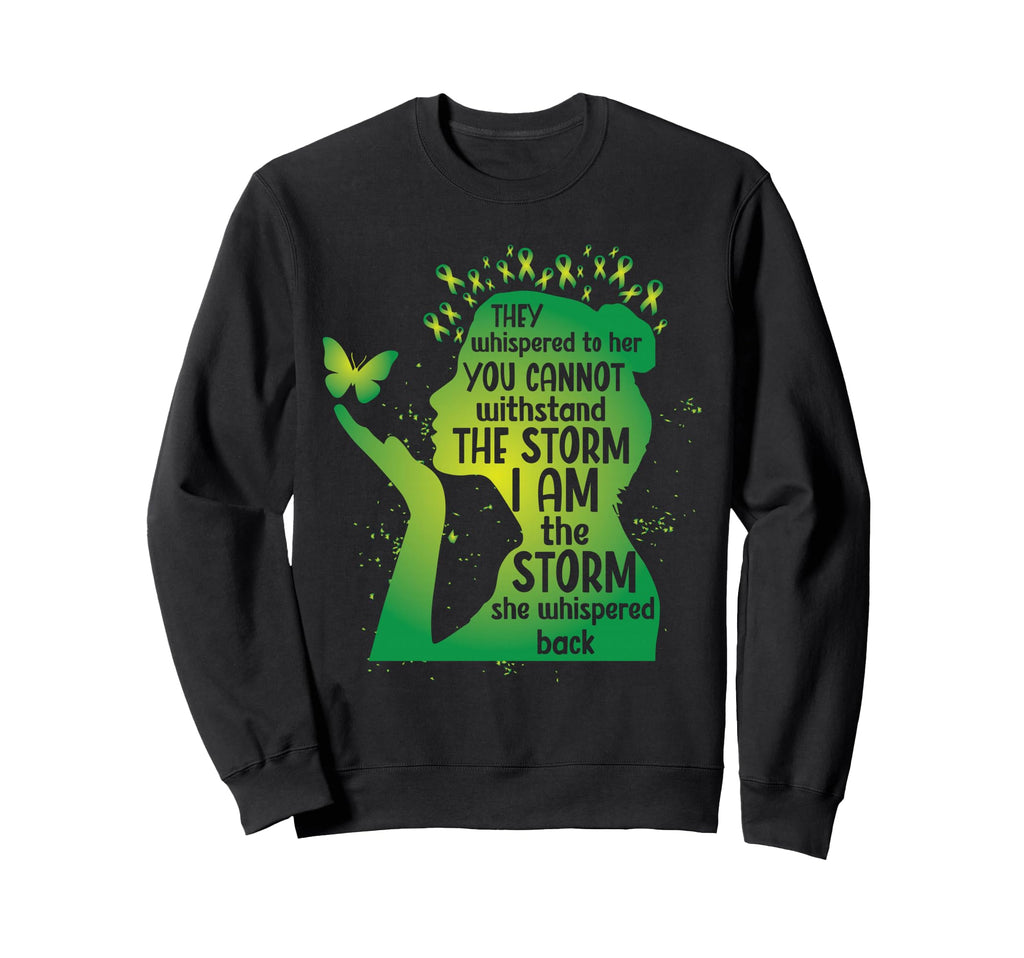 Green Awareness Ribbon Butterfly Sweatshirt - Novelty Apparel Men Women - T-Shirt, Sweatshirt, Hoodie