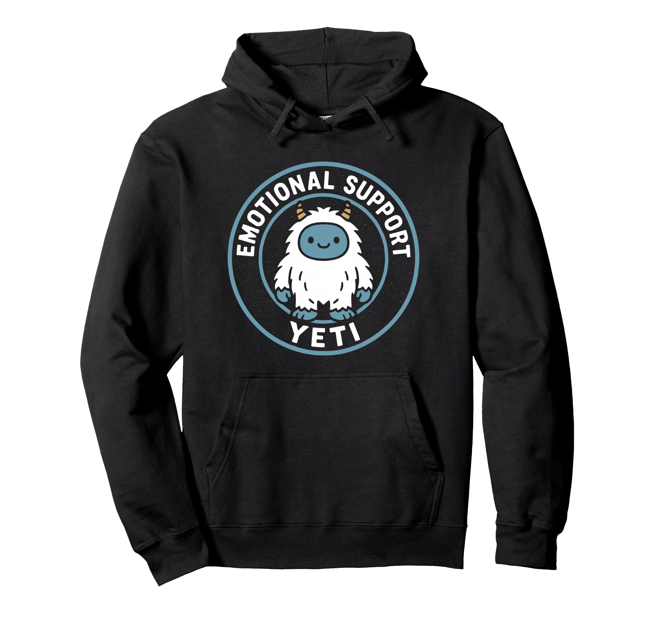 Emotional Support Yeti Funny Cozy Hoodie - Unique Graphic for Adults - T-Shirt, Sweatshirt, Hoodie