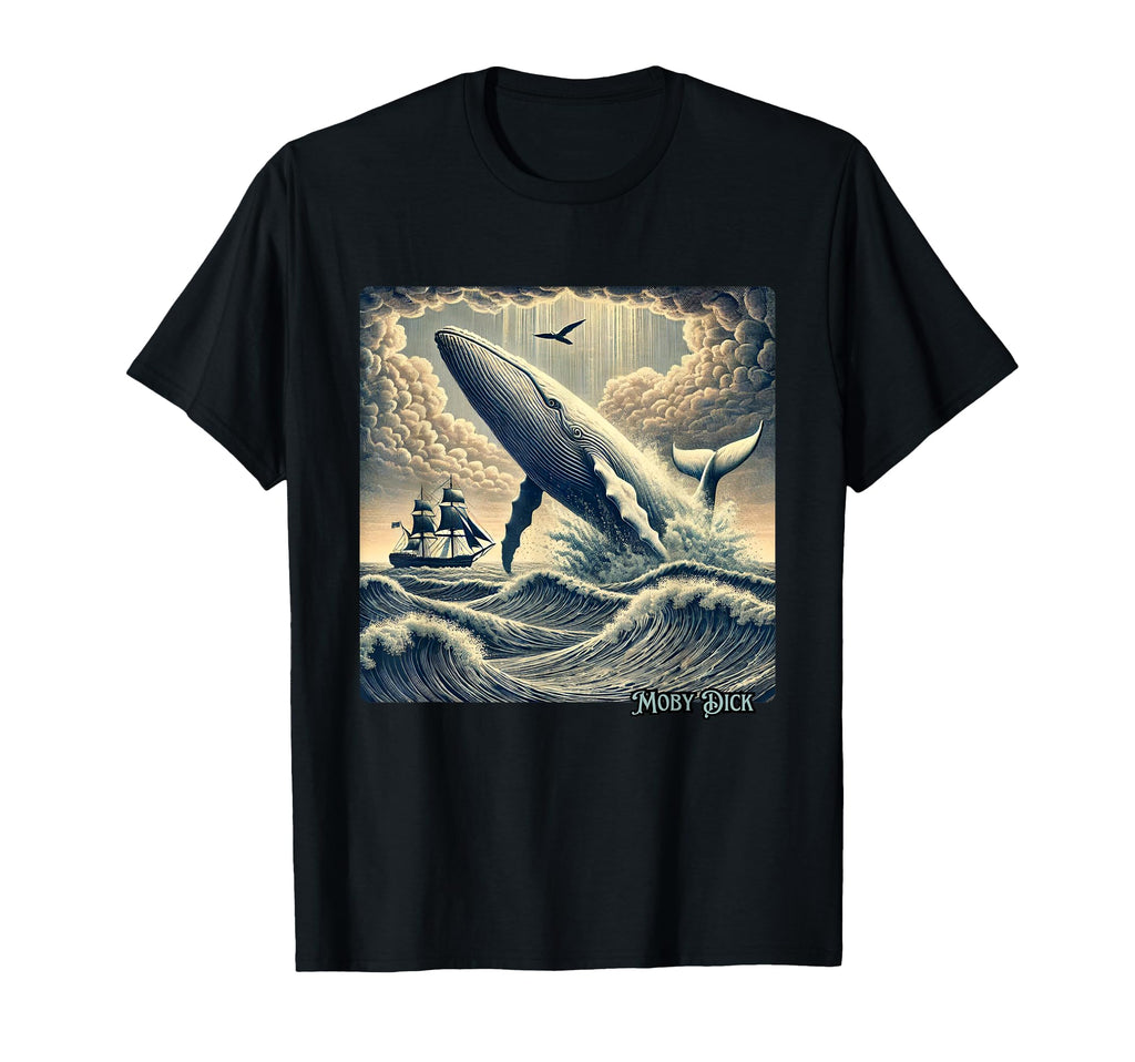 Moby Dick Adventure Nautical Whale Tale T-Shirt - Trendy Graphic for Adults - T-Shirt, Sweatshirt, Hoodie