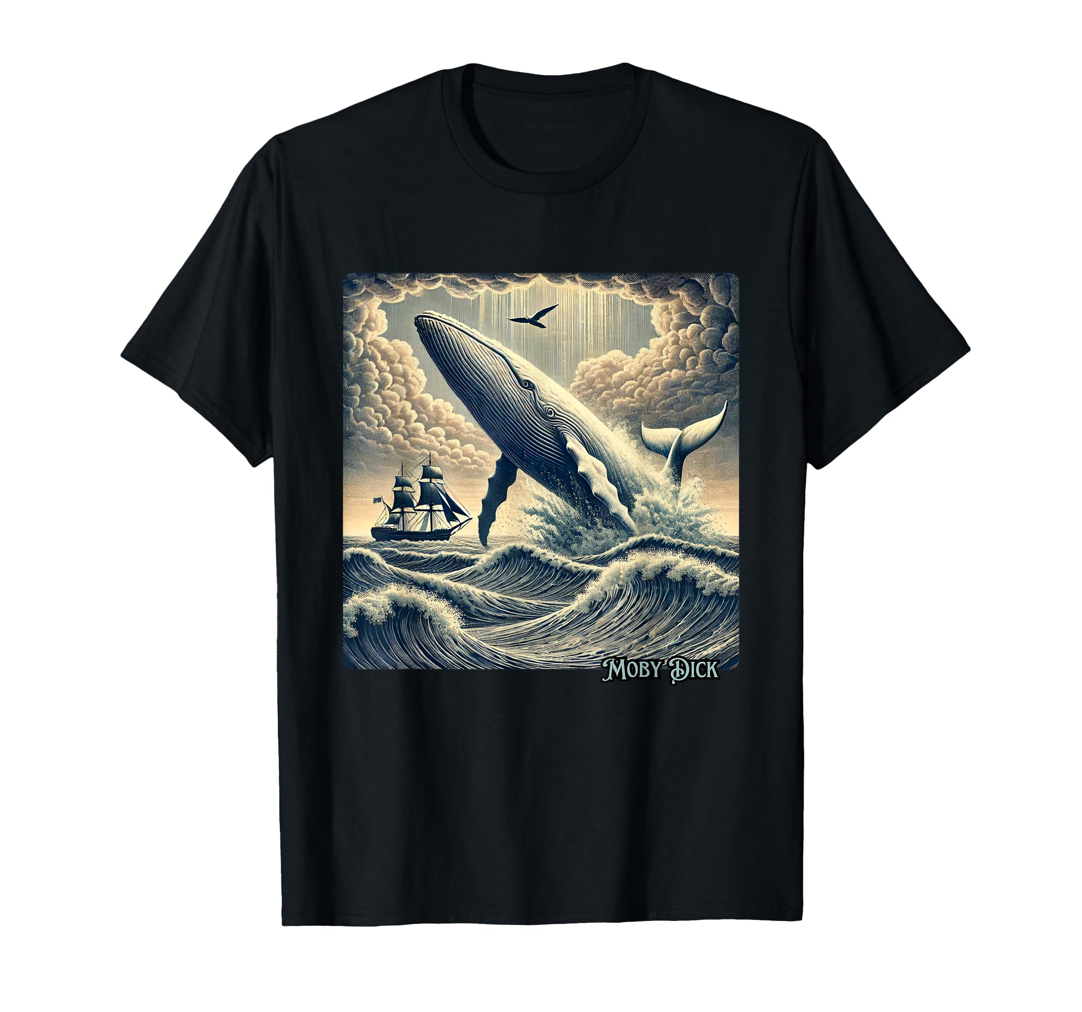 Moby Dick Adventure Nautical Whale Tale T-Shirt - Trendy Graphic for Adults - T-Shirt, Sweatshirt, Hoodie