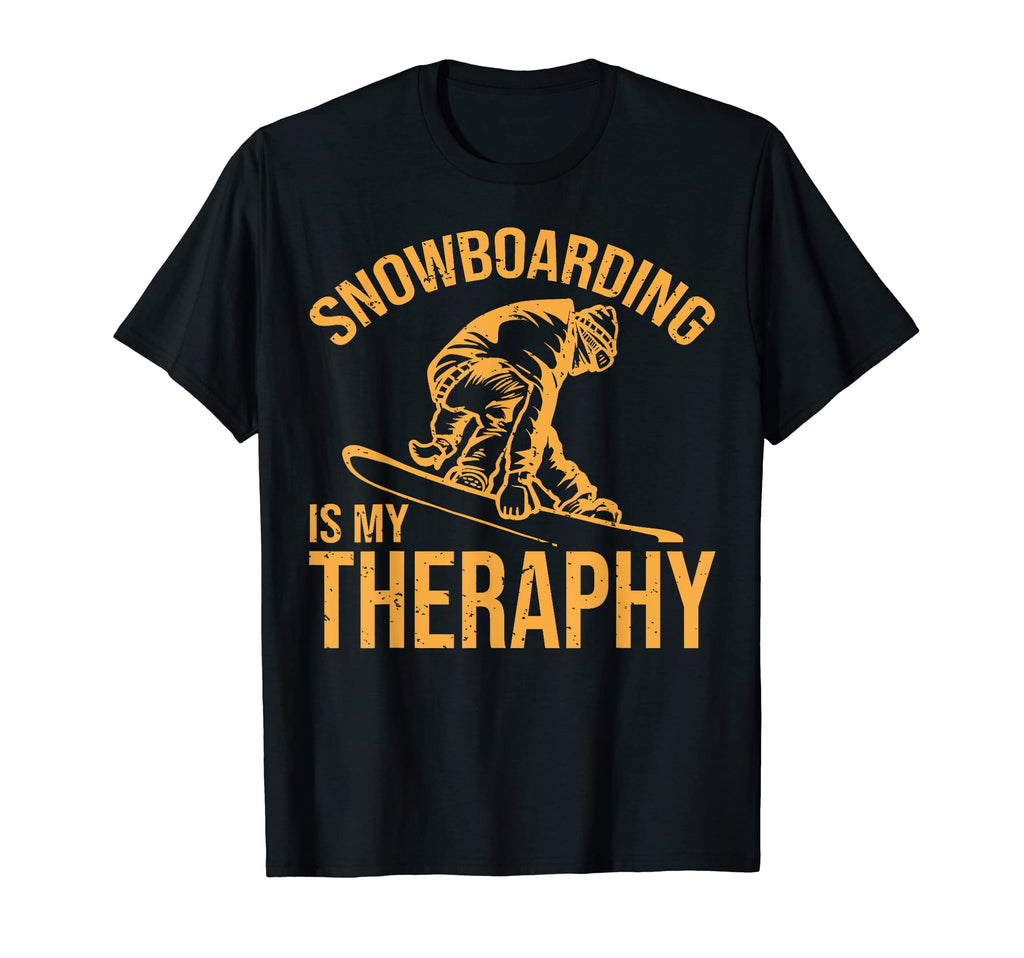Snowboarding Is My Therapy Funny T-Shirt - Minimalist Print Men Women - T-Shirt, Sweatshirt, Hoodie