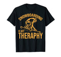 Snowboarding Is My Therapy Funny T-Shirt - Minimalist Print Men Women - T-Shirt, Sweatshirt, Hoodie