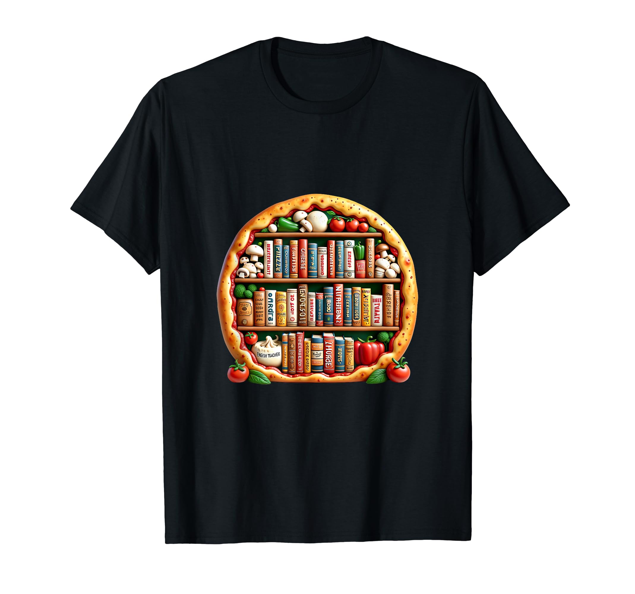 Pizza Words English Teacher T-Shirt - Casual Everyday Wear for Adults - T-Shirt, Sweatshirt, Hoodie