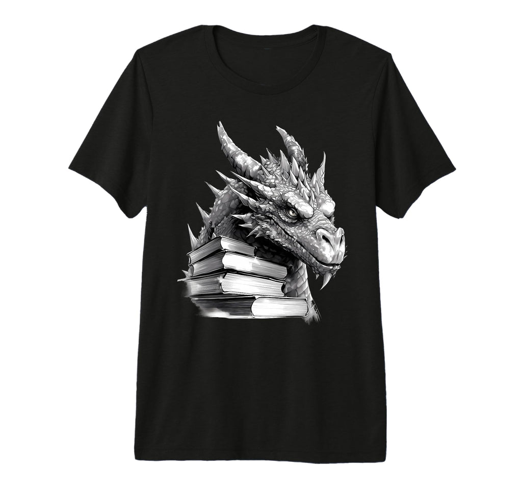 Dragon Book Tri Blend T-Shirt - Minimalist Print for Adults - T-Shirt, Sweatshirt, Hoodie