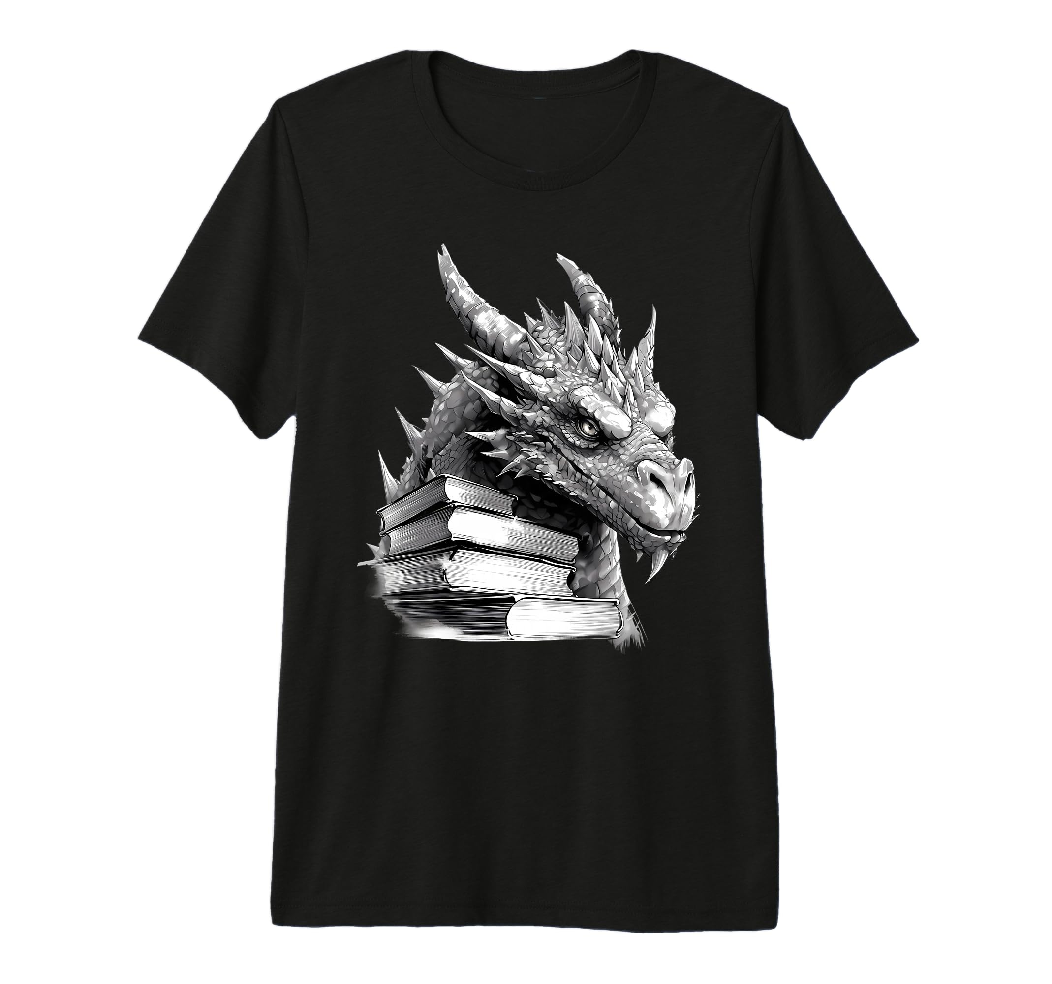 Dragon Book Tri Blend T-Shirt - Minimalist Print for Adults - T-Shirt, Sweatshirt, Hoodie
