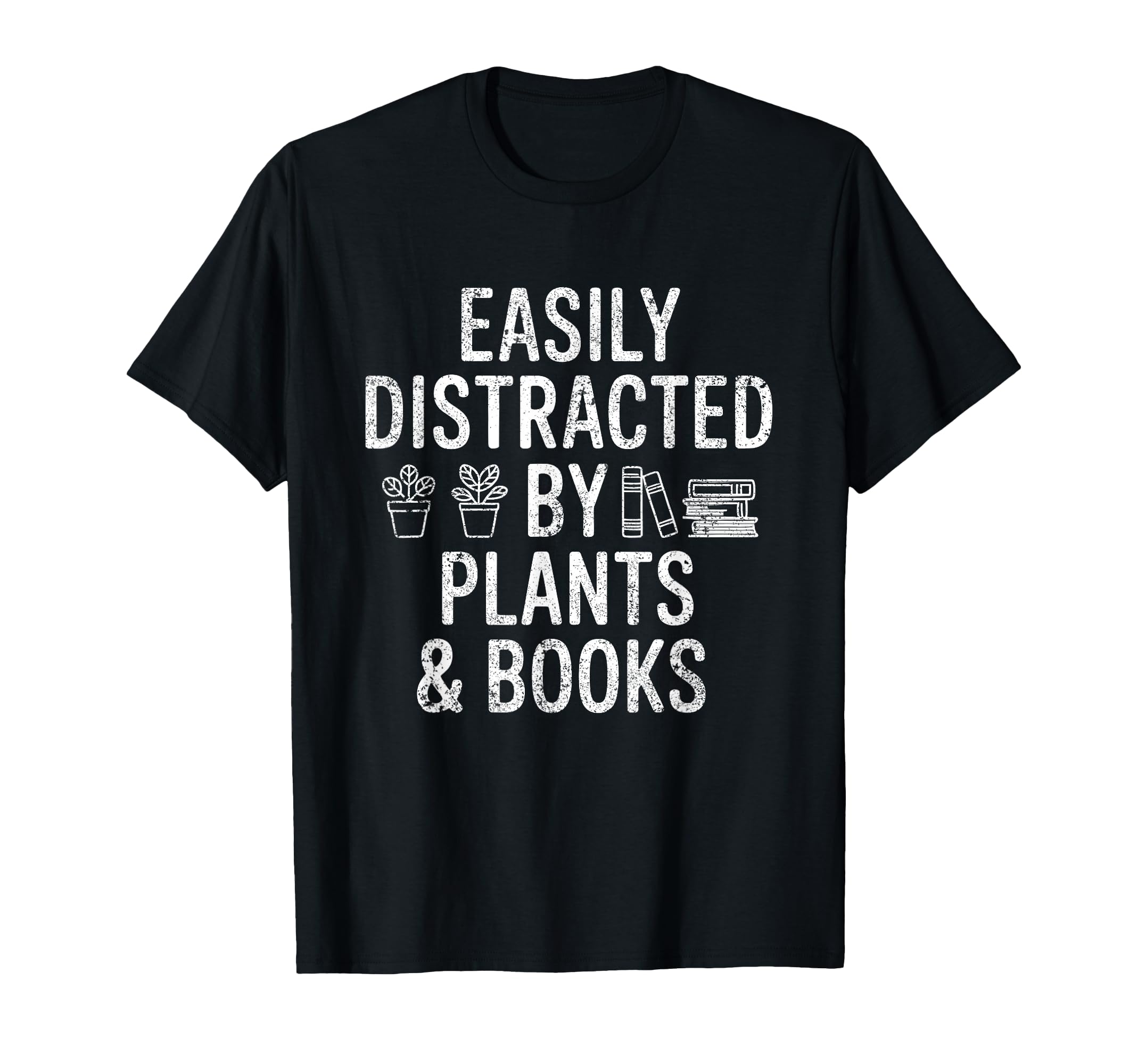 Distracted Plants Books Bookworm T-Shirt - Minimalist Print Unisex - T-Shirt, Sweatshirt, Hoodie