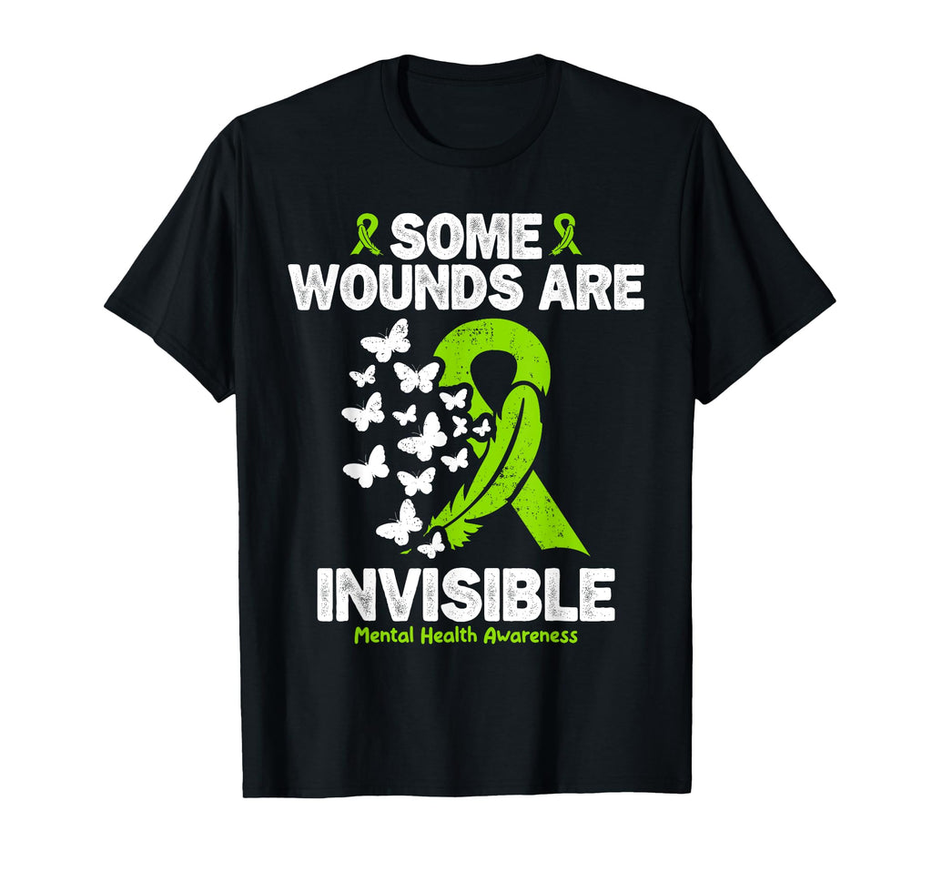 Some Wounds Are Invisible Ribbon T-Shirt - Casual Everyday Wear Men Women - T-Shirt, Sweatshirt, Hoodie