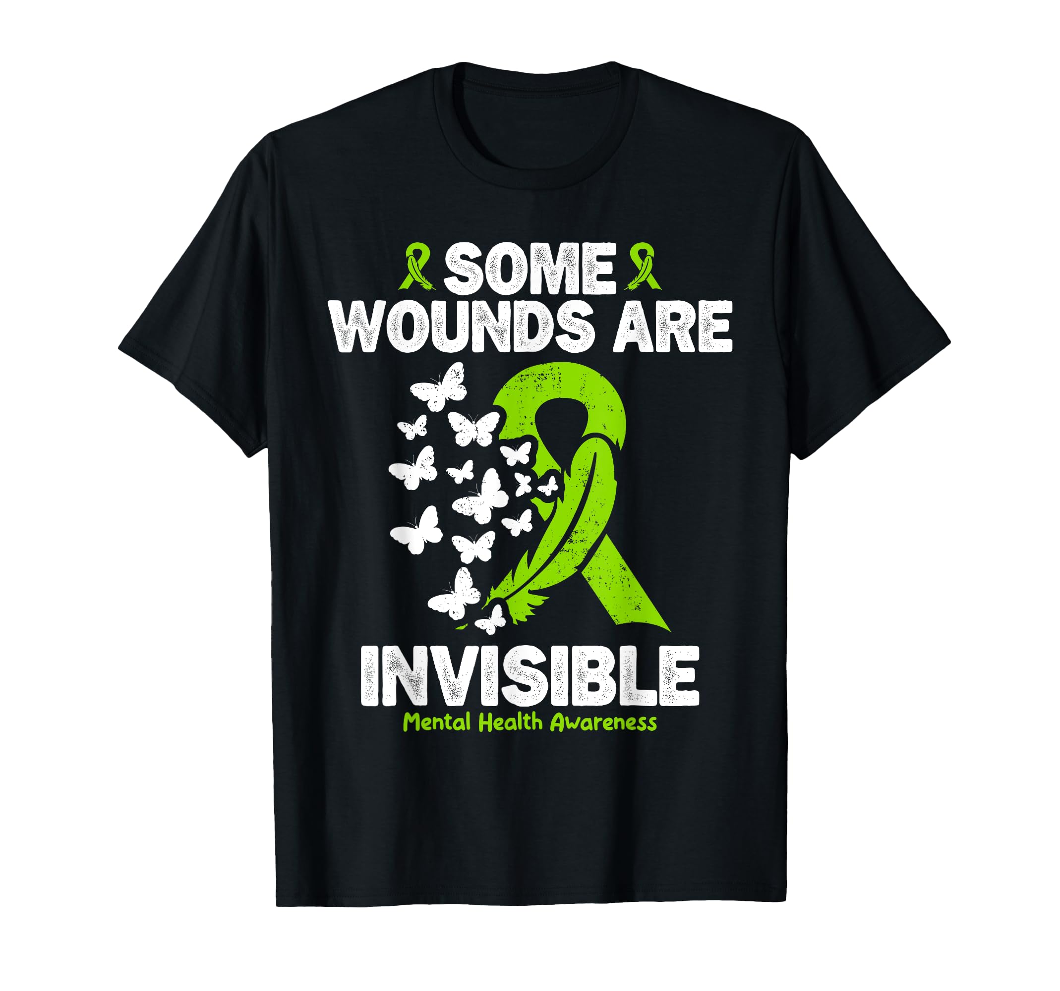 Some Wounds Are Invisible Ribbon T-Shirt - Casual Everyday Wear Men Women - T-Shirt, Sweatshirt, Hoodie