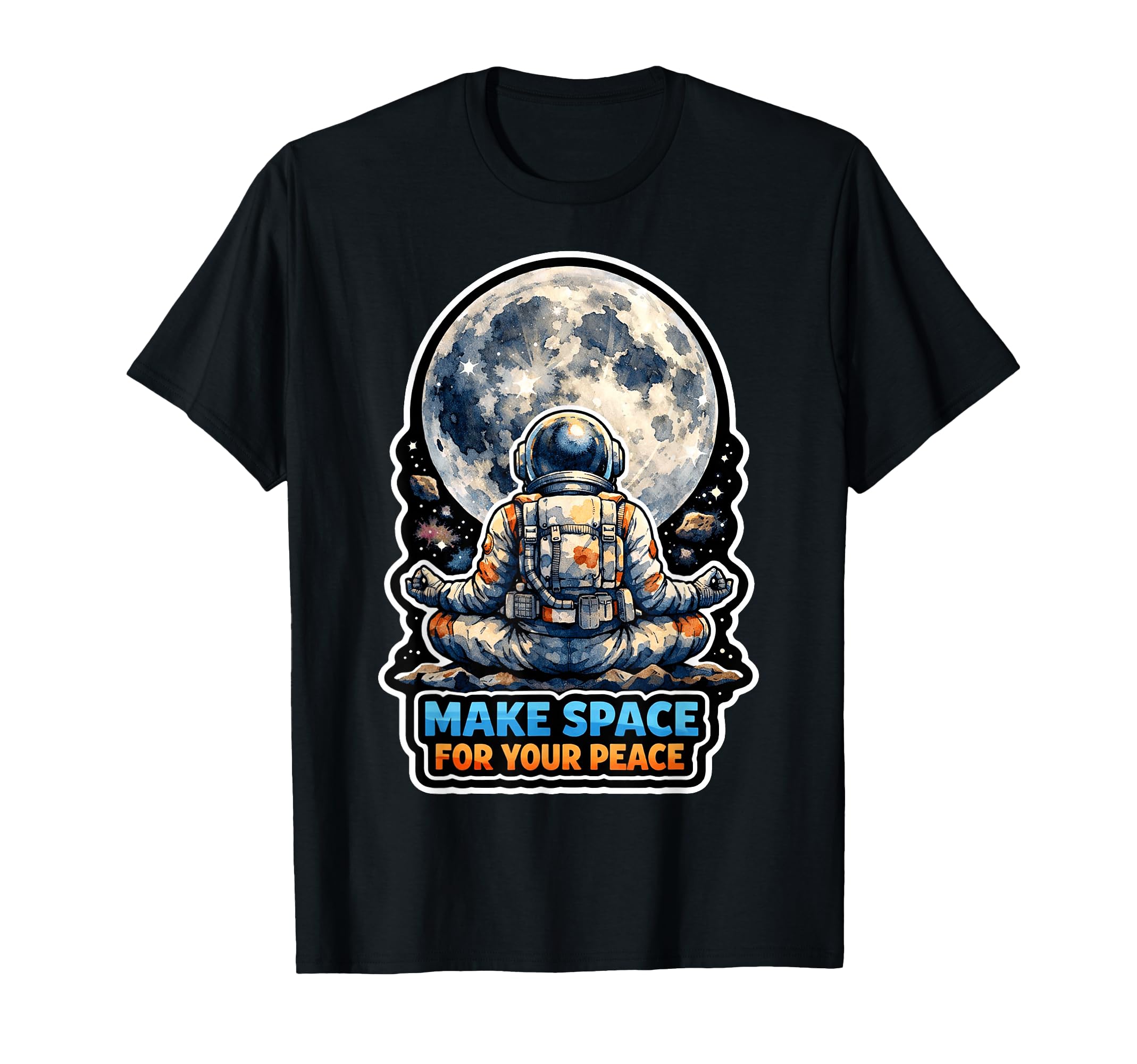 Moon Meditation Lunar Mindfulness T-Shirt - Fun Novelty Design Unisex - T-Shirt, Sweatshirt, Hoodie