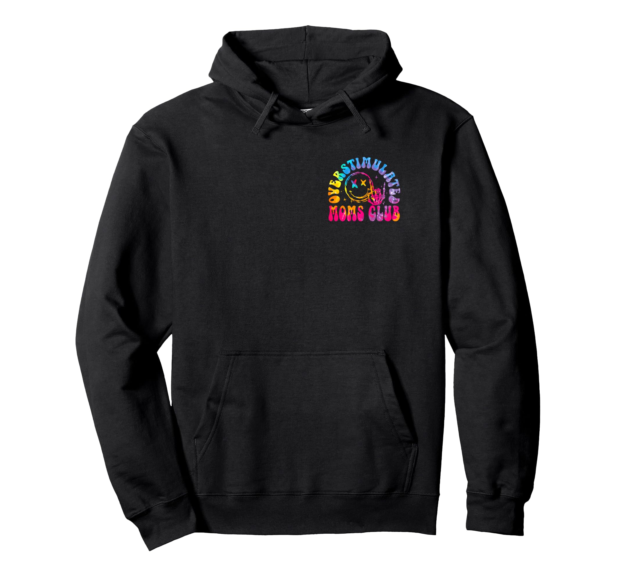 Groovy Overstimulated Moms Club Mother Hoodie - Graphic Print for Adults - T-Shirt, Sweatshirt, Hoodie