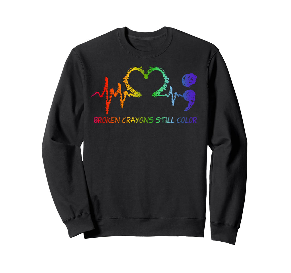 Broken Crayons Still Color Sweatshirt - Novelty Apparel for Adults - T-Shirt, Sweatshirt, Hoodie