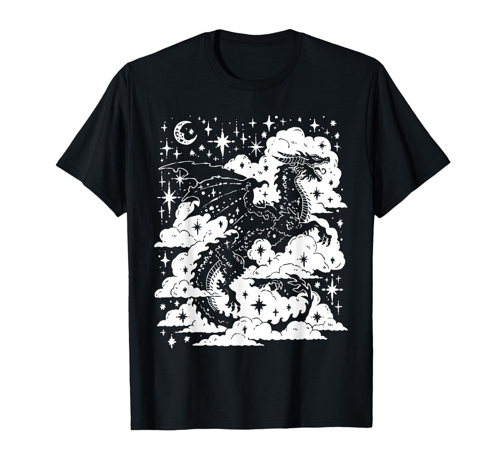 Dark Academia Fantasy Dragon Book T-Shirt - Streetwear Style for Adults - T-Shirt, Sweatshirt, Hoodie