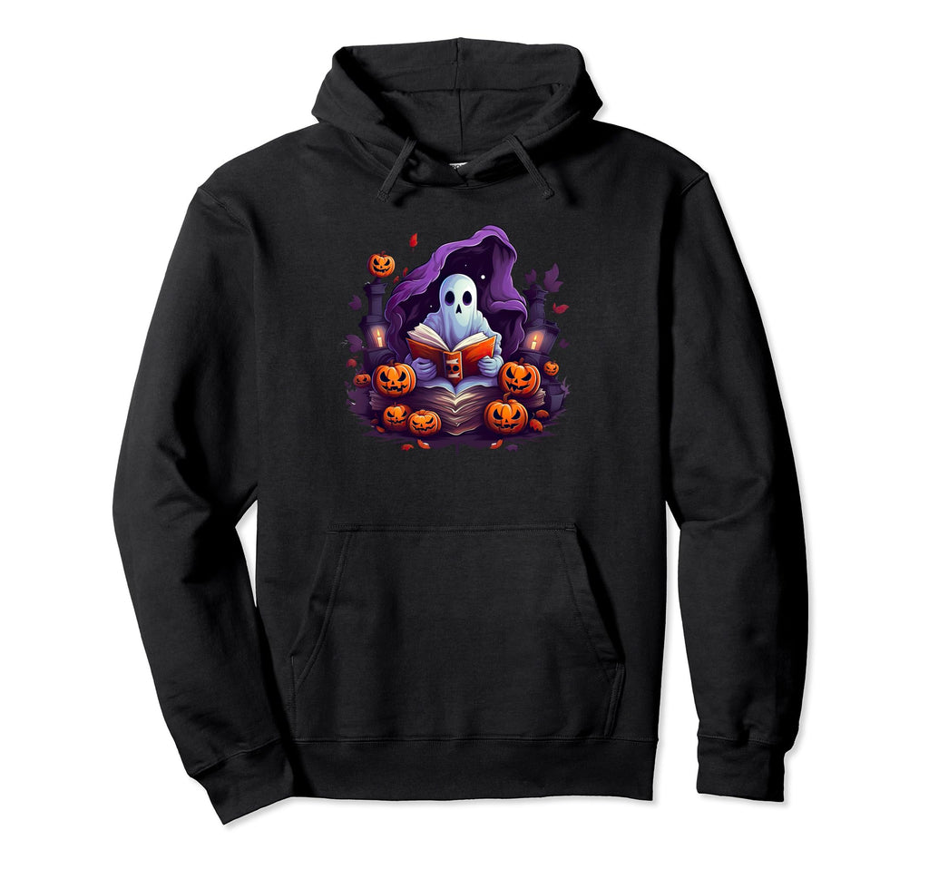 Halloween Librarian Book Funny Ghost Hoodie - Novelty Apparel Unisex - T-Shirt, Sweatshirt, Hoodie