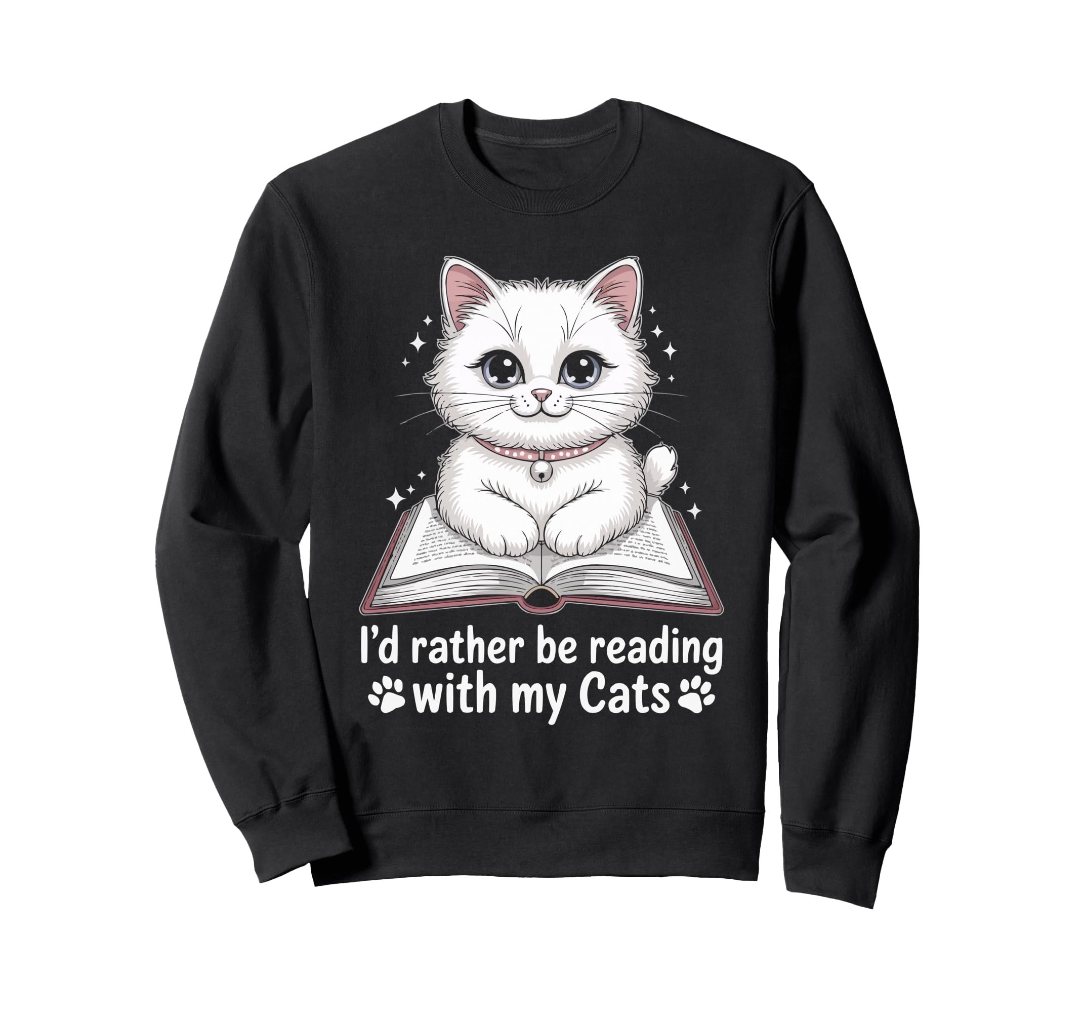 Library Cat Book Lover Bookworm Sweatshirt - Trendy Graphic Unisex - T-Shirt, Sweatshirt, Hoodie
