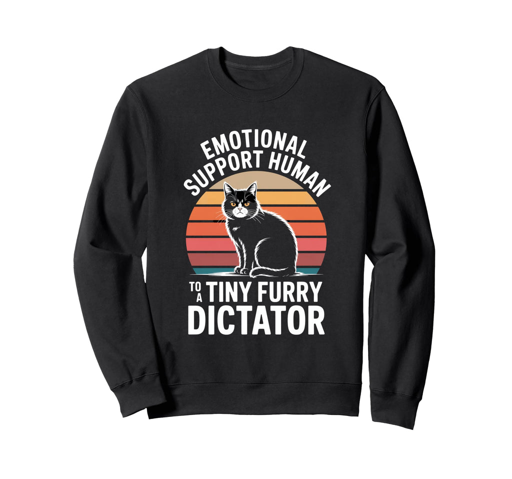 Emotional Support Human Tiny Furry Sweatshirt - Minimalist Print Unisex - T-Shirt, Sweatshirt, Hoodie