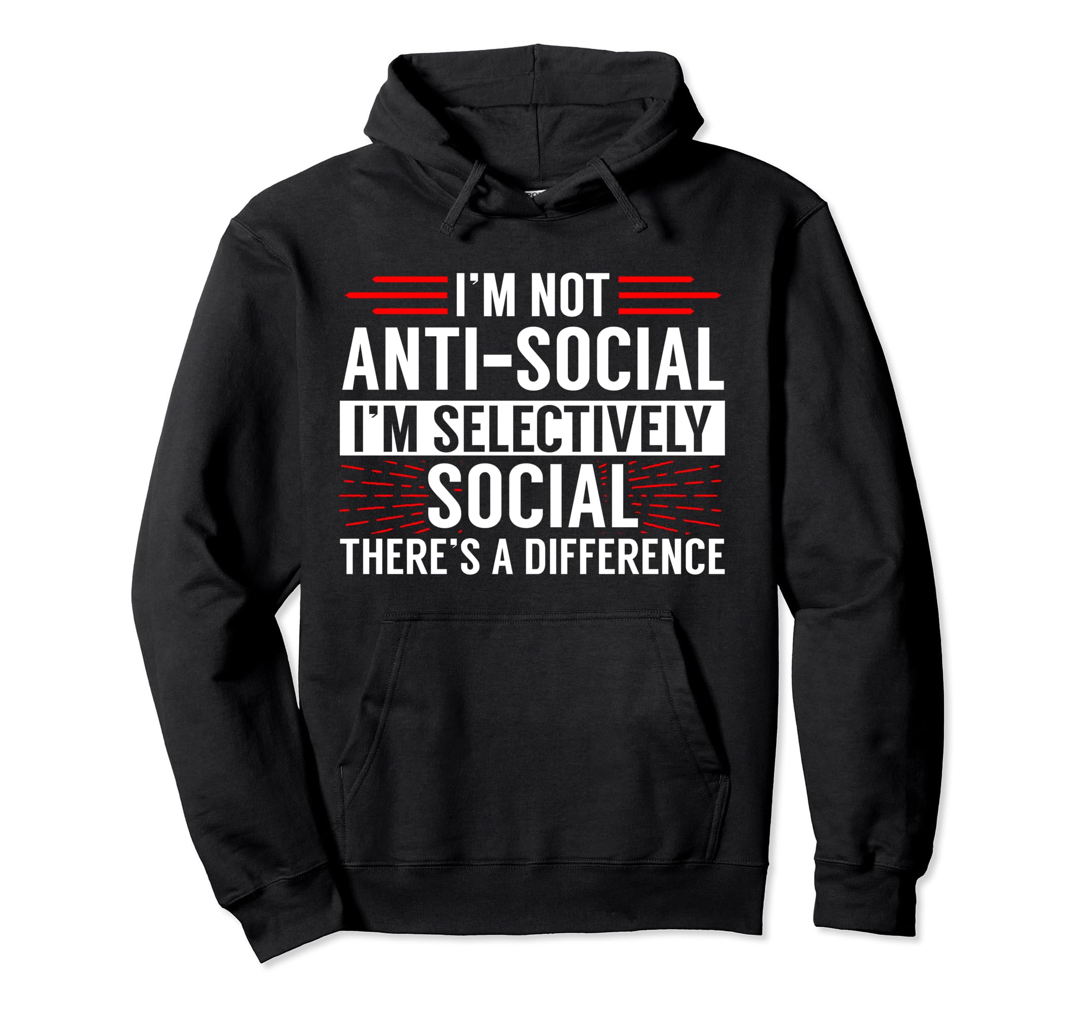Anti Social Introvert Funny Hoodie - Novelty Apparel Unisex - T-Shirt, Sweatshirt, Hoodie