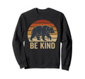 Be Kind Bear Sunset Kindness Lover Sweatshirt - Novelty Apparel for Adults - T-Shirt, Sweatshirt, Hoodie