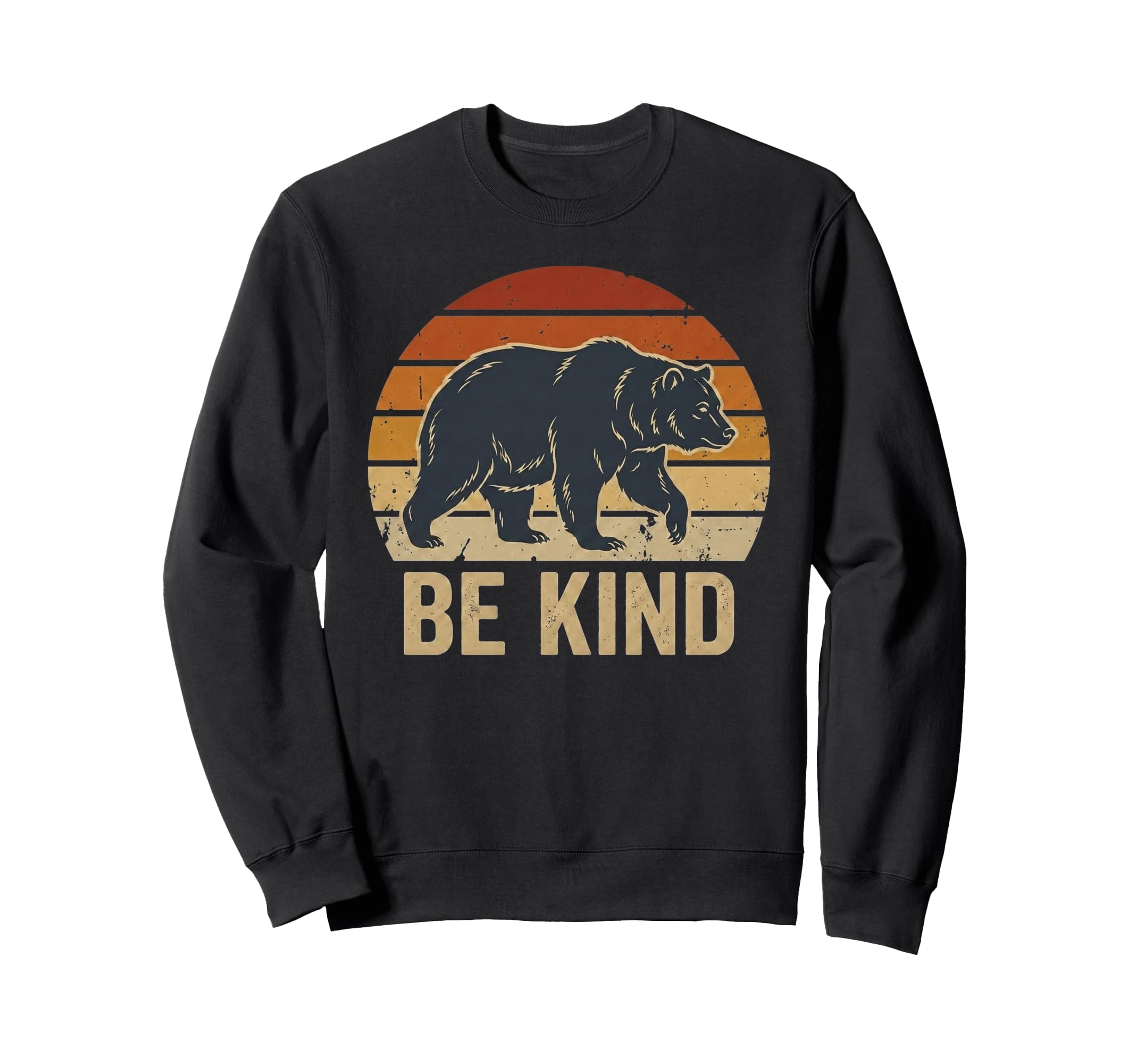 Be Kind Bear Sunset Kindness Lover Sweatshirt - Novelty Apparel for Adults - T-Shirt, Sweatshirt, Hoodie