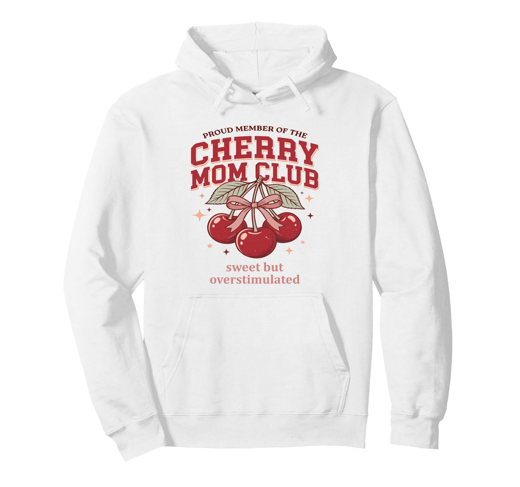 Cherry Mom Club Coquette Bow Sweet But Hoodie - Graphic Print for Adults - T-Shirt, Sweatshirt, Hoodie
