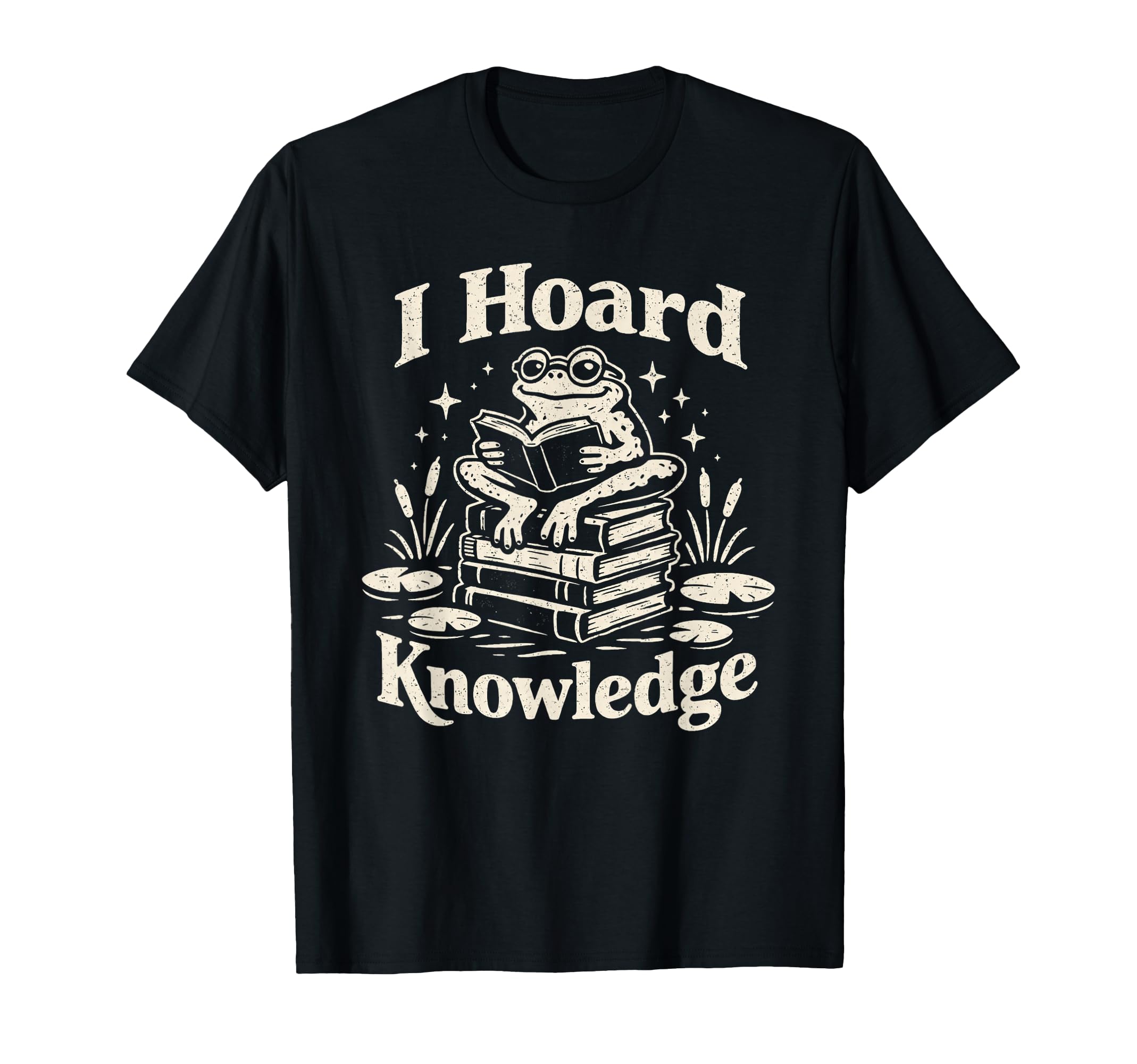 I Hoard Knowledge Frog Reading Books T-Shirt - Trendy Graphic Men Women - T-Shirt, Sweatshirt, Hoodie