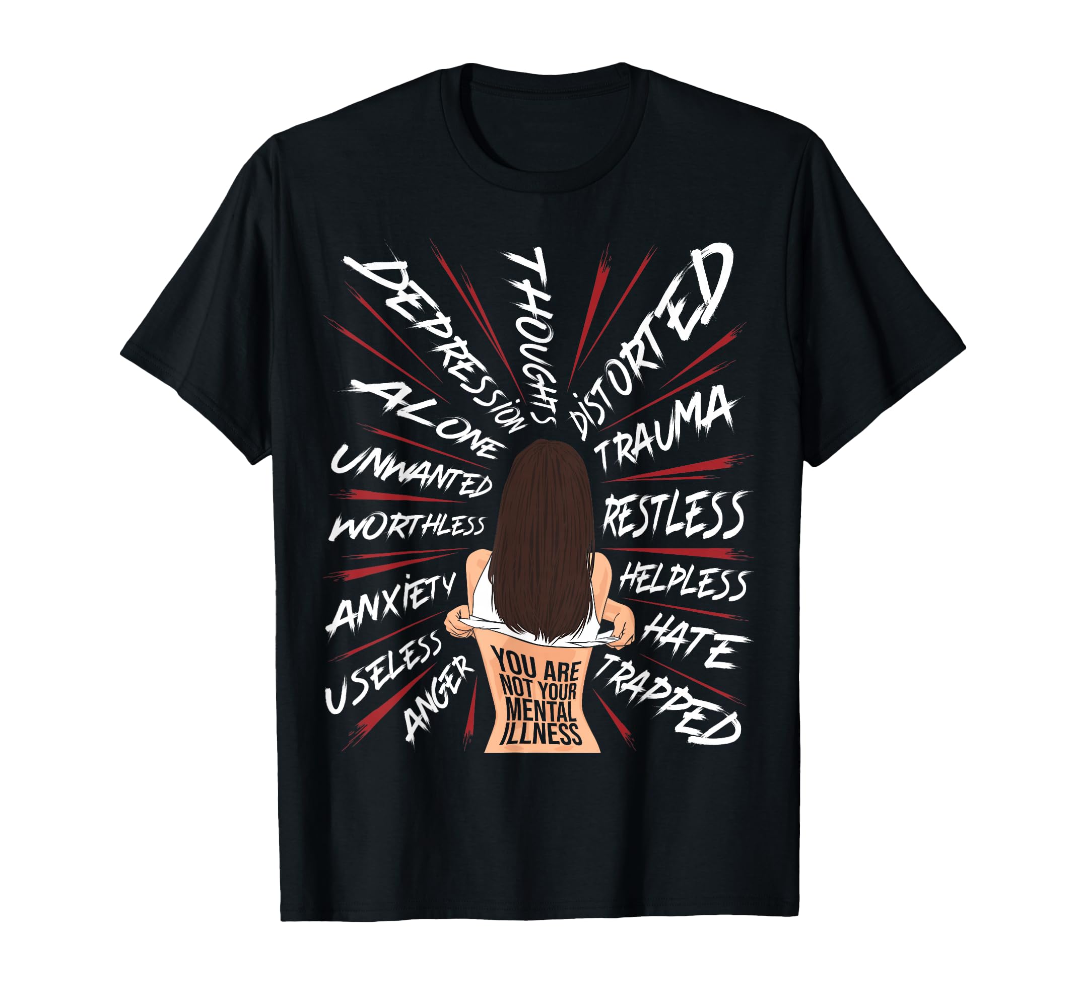 Mental Health Suicide Awareness T-Shirt - Trendy Graphic for Adults - T-Shirt, Sweatshirt, Hoodie