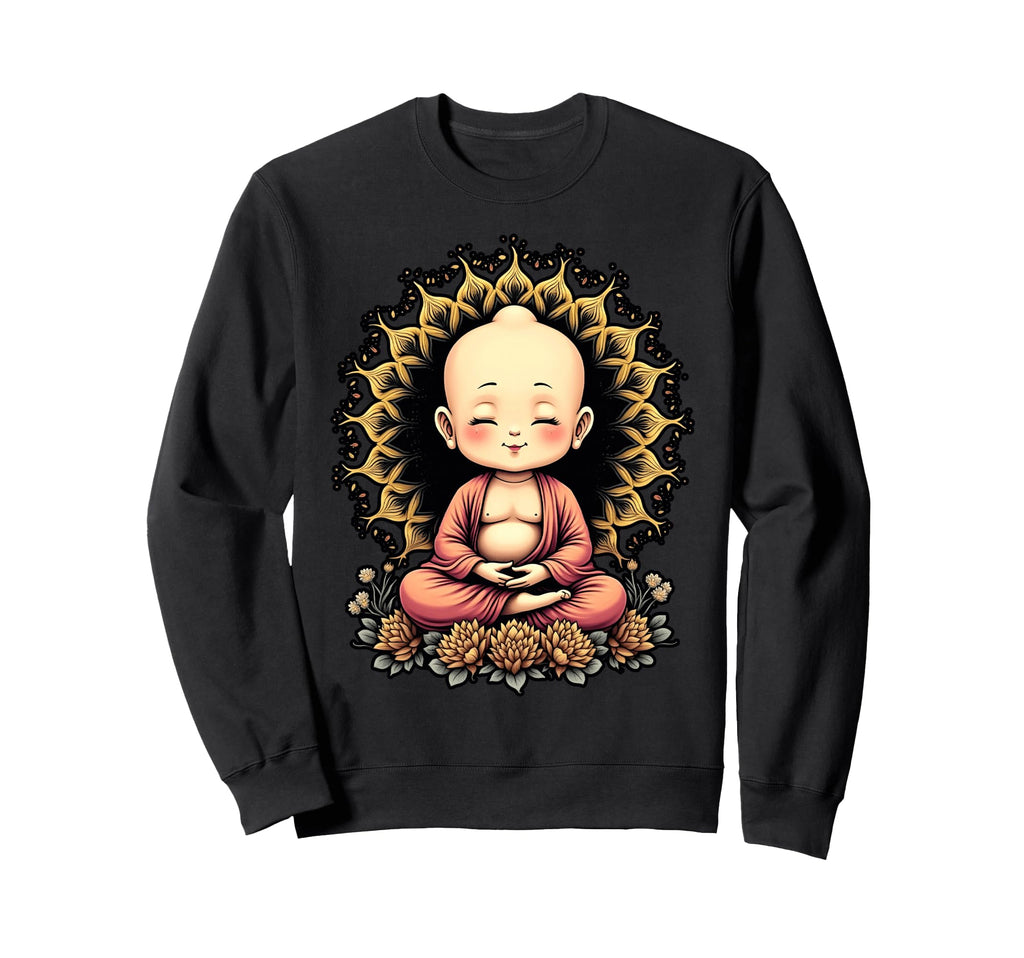 Buddha Meditating Peaceful Yoga Sweatshirt - Fun Novelty Design for Adults - T-Shirt, Sweatshirt, Hoodie