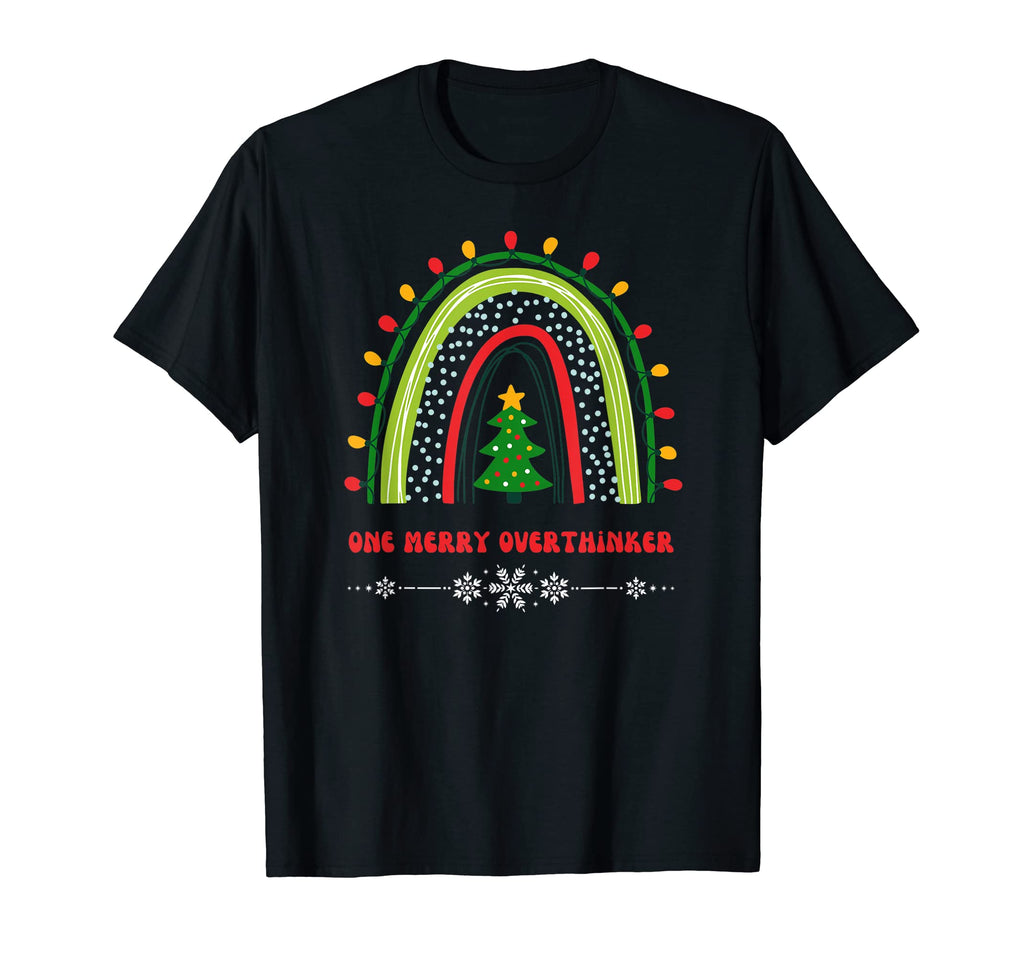 One Merry Overthinker Holidays Sarcasm T-Shirt - Graphic Print Men Women - T-Shirt, Sweatshirt, Hoodie