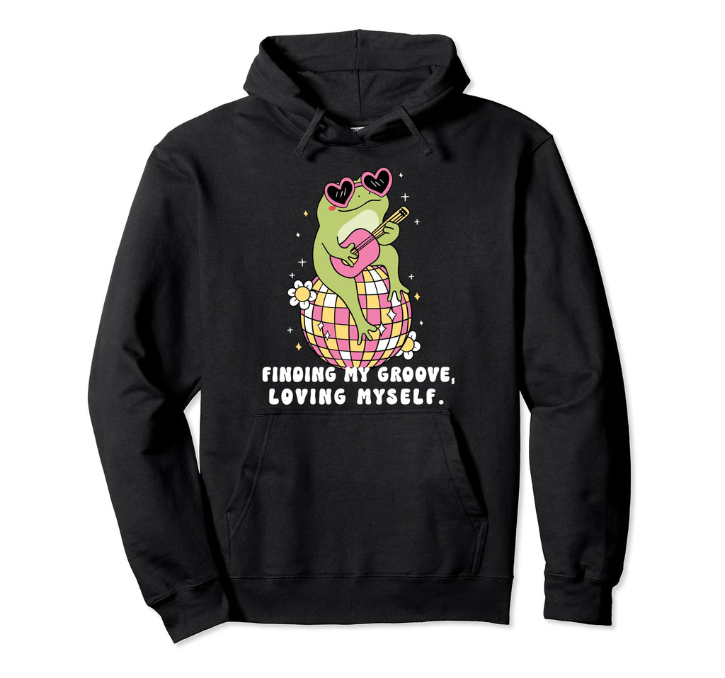 Self Love Frog Disco Ball Mental Hoodie - Casual Everyday Wear Unisex - T-Shirt, Sweatshirt, Hoodie