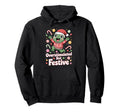 Overstimulated But Festive Frog Energy Hoodie - Novelty Apparel Unisex - T-Shirt, Sweatshirt, Hoodie