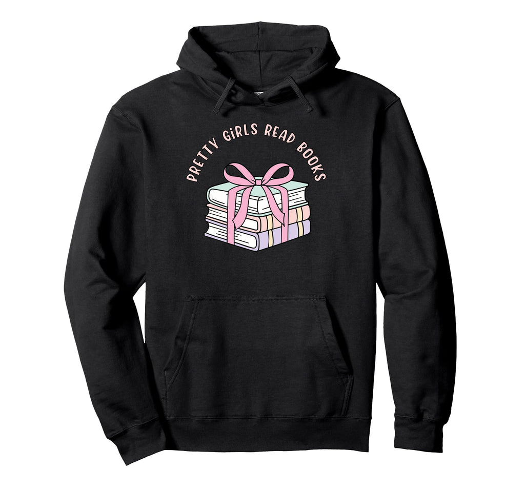 Book Lovers Pretty Read Books Hoodie - Custom Art Print Unisex - T-Shirt, Sweatshirt, Hoodie