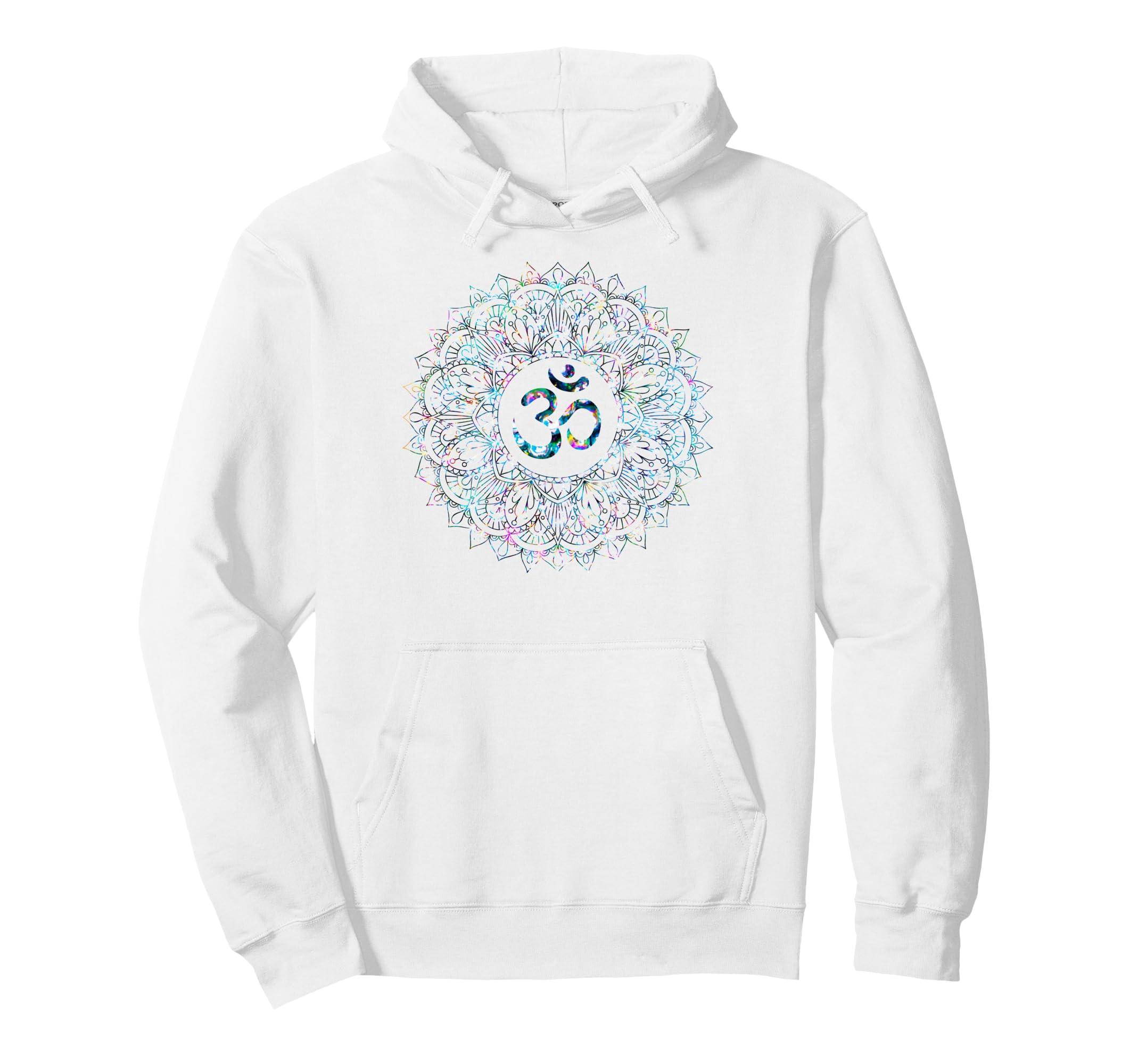 Om Symbol Yoga Meditation Mandala Chakra Hoodie - Unique Graphic Men Women - T-Shirt, Sweatshirt, Hoodie