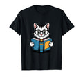 Cat Reading Book Nerd Kitty Bookworm T-Shirt - Aesthetic Graphic Men Women - T-Shirt, Sweatshirt, Hoodie