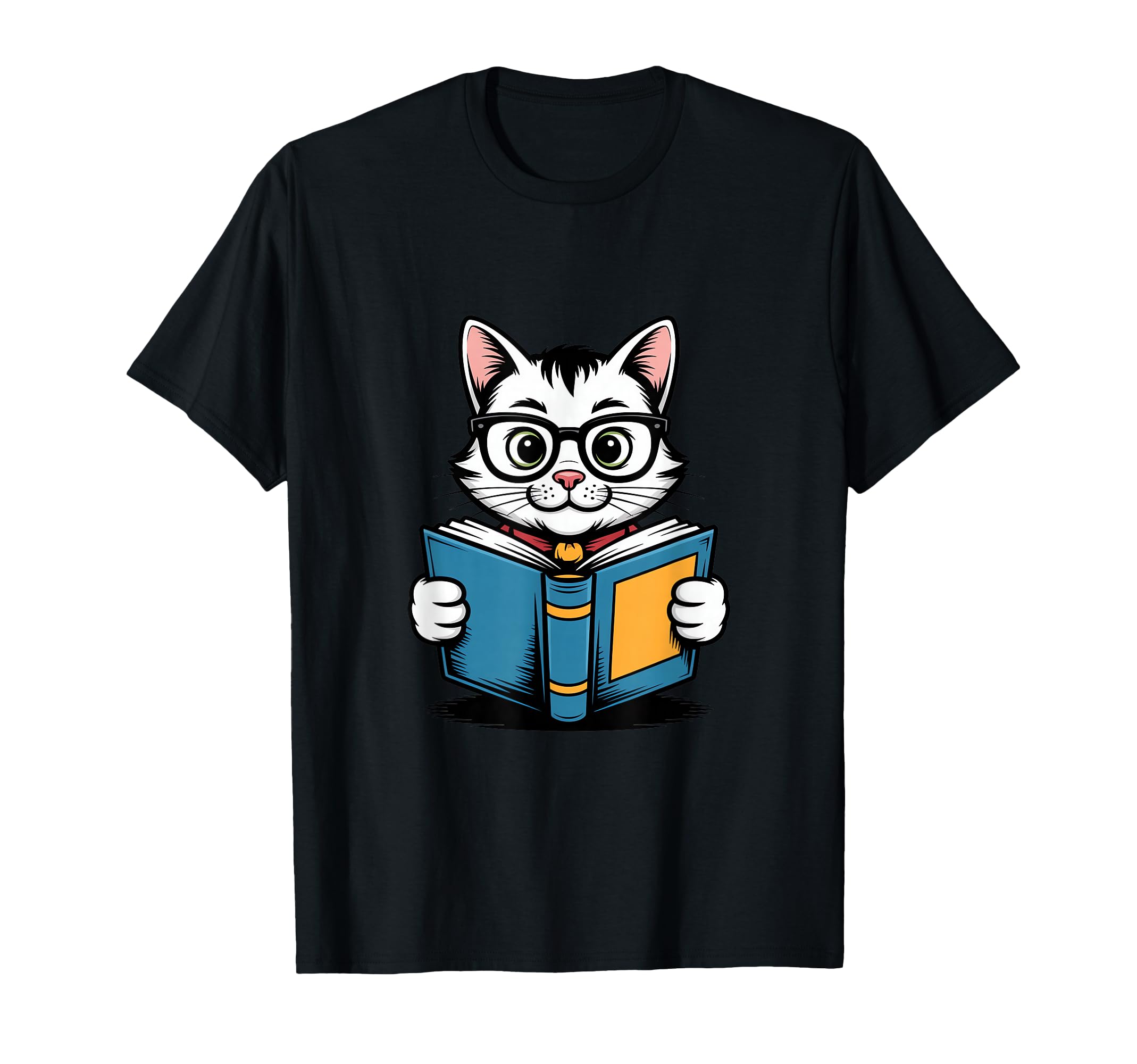 Cat Reading Book Nerd Kitty Bookworm T-Shirt - Aesthetic Graphic Men Women - T-Shirt, Sweatshirt, Hoodie