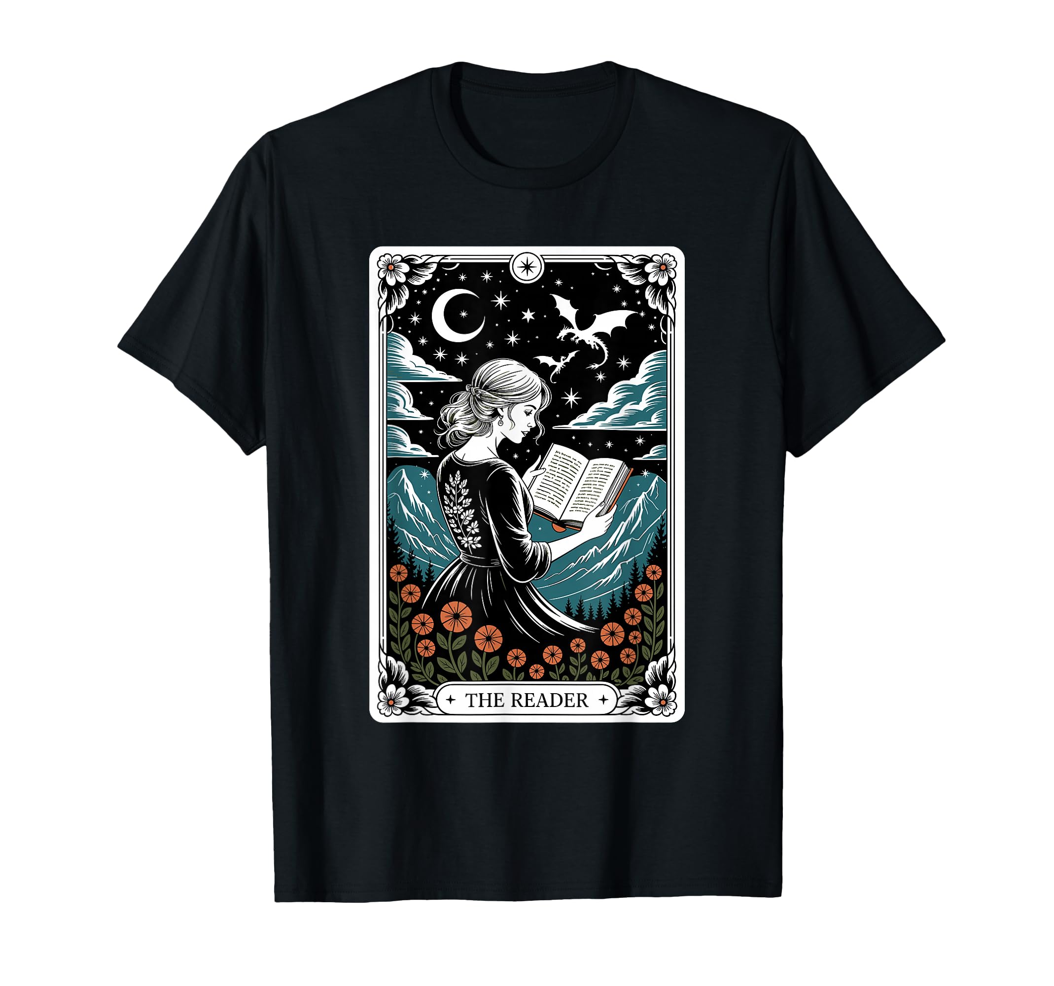 Reader Tarot Card Bookworm Books Lover T-Shirt - Unique Graphic for Adults - T-Shirt, Sweatshirt, Hoodie