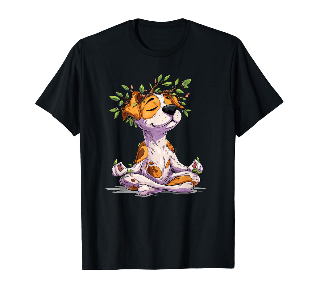 Meditating Dog Zen Yoga Puppy Nature Calm T-Shirt - Unique Graphic Unisex - T-Shirt, Sweatshirt, Hoodie