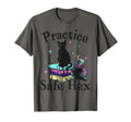 Practice Safe Hex Cat Literature Reading T-Shirt - Unique Graphic Unisex - T-Shirt, Sweatshirt, Hoodie