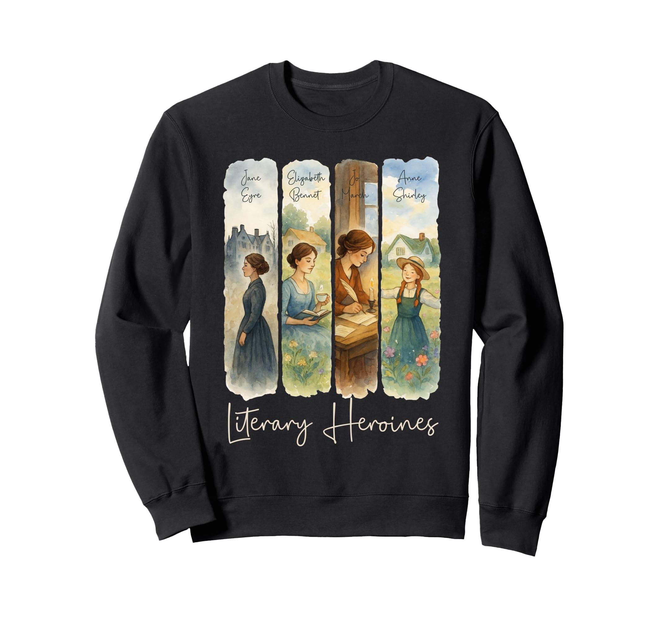 Little Literature Jane Austen Sweatshirt - Aesthetic Graphic for Adults - T-Shirt, Sweatshirt, Hoodie