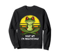 Grumpy Yoga Frog Shut Up Im Sweatshirt - Custom Art Print Men Women - T-Shirt, Sweatshirt, Hoodie