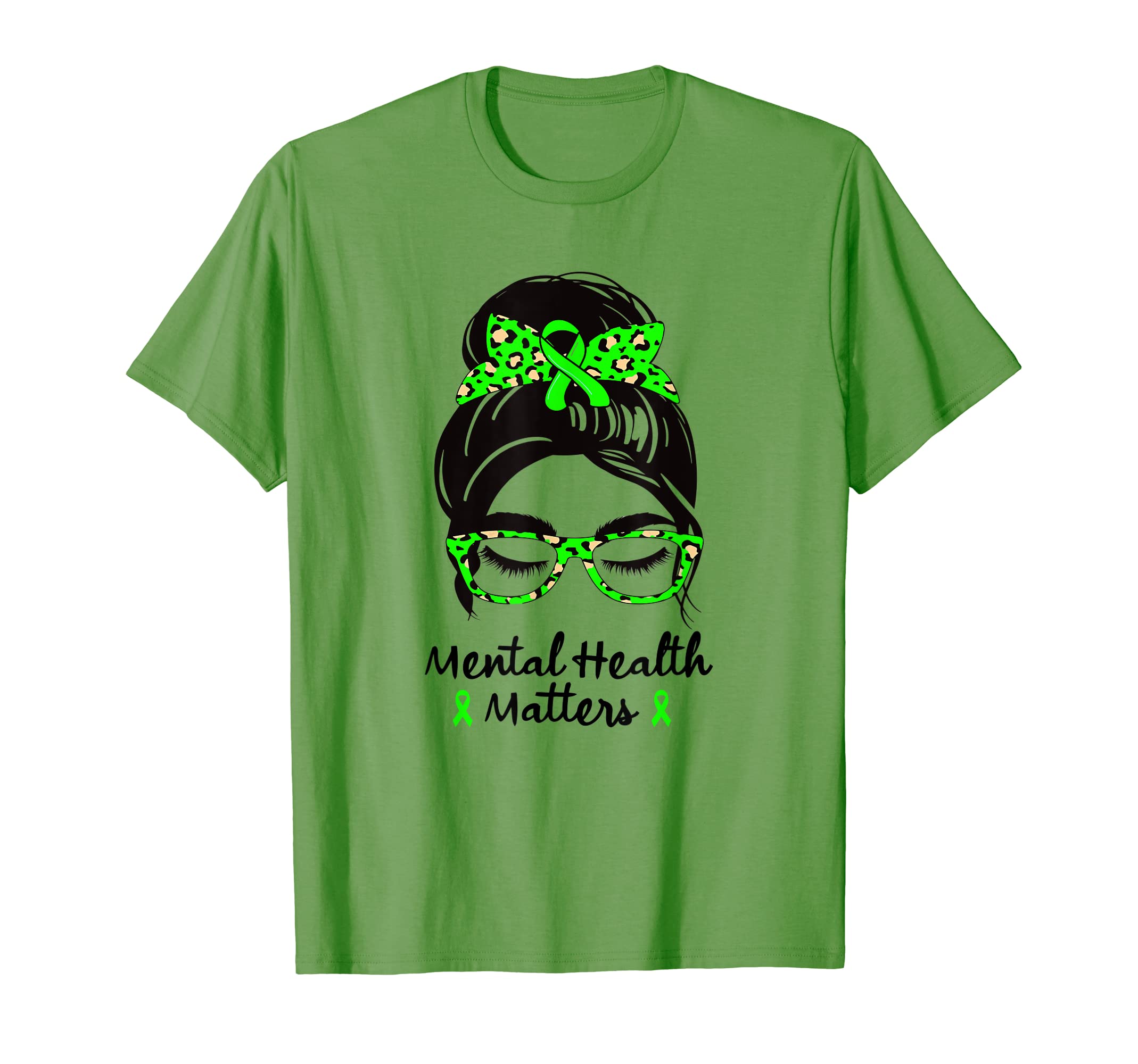 Mental Health Matters Messy Bun Mental T-Shirt - Streetwear Style Unisex - T-Shirt, Sweatshirt, Hoodie