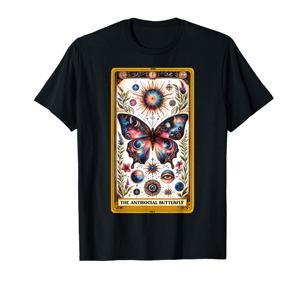 Antisocial Butterfly Tarot Card Introvert T-Shirt - Graphic Print Unisex - T-Shirt, Sweatshirt, Hoodie
