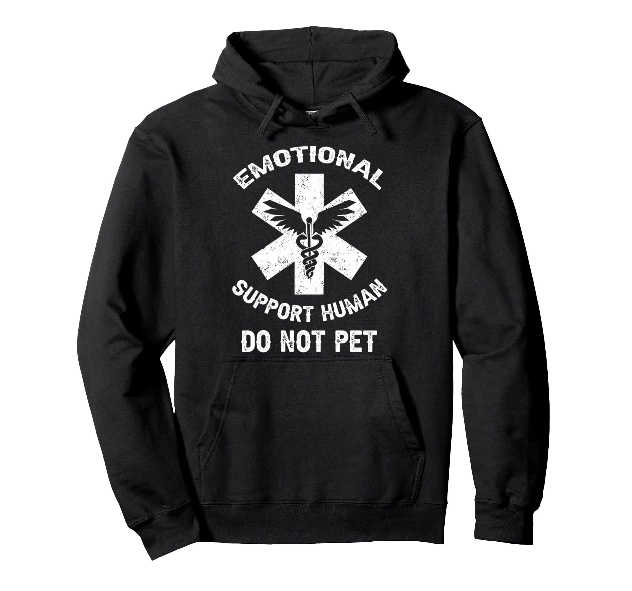 Funny Emotional Support Human Do Not Pet Hoodie - Minimalist Print Unisex - T-Shirt, Sweatshirt, Hoodie