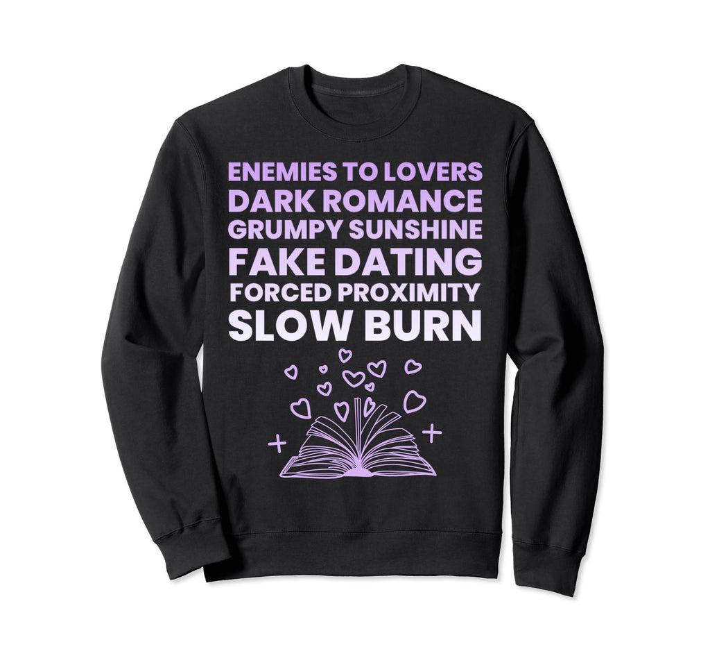 Bibliophile Romance Book Genre Sweatshirt - Graphic Print for Adults - T-Shirt, Sweatshirt, Hoodie