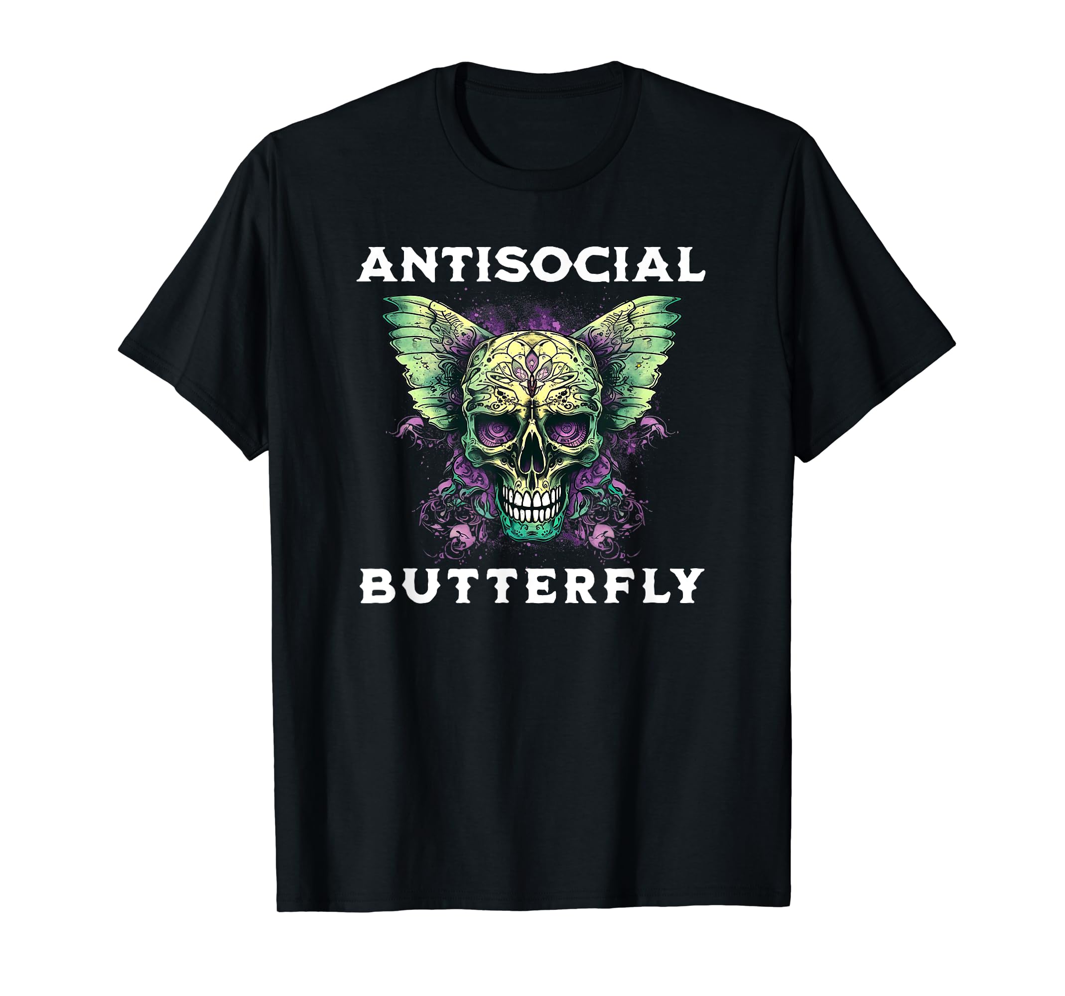 Antisocial Butterfly Funny Butterfly T-Shirt - Unique Graphic Unisex - T-Shirt, Sweatshirt, Hoodie