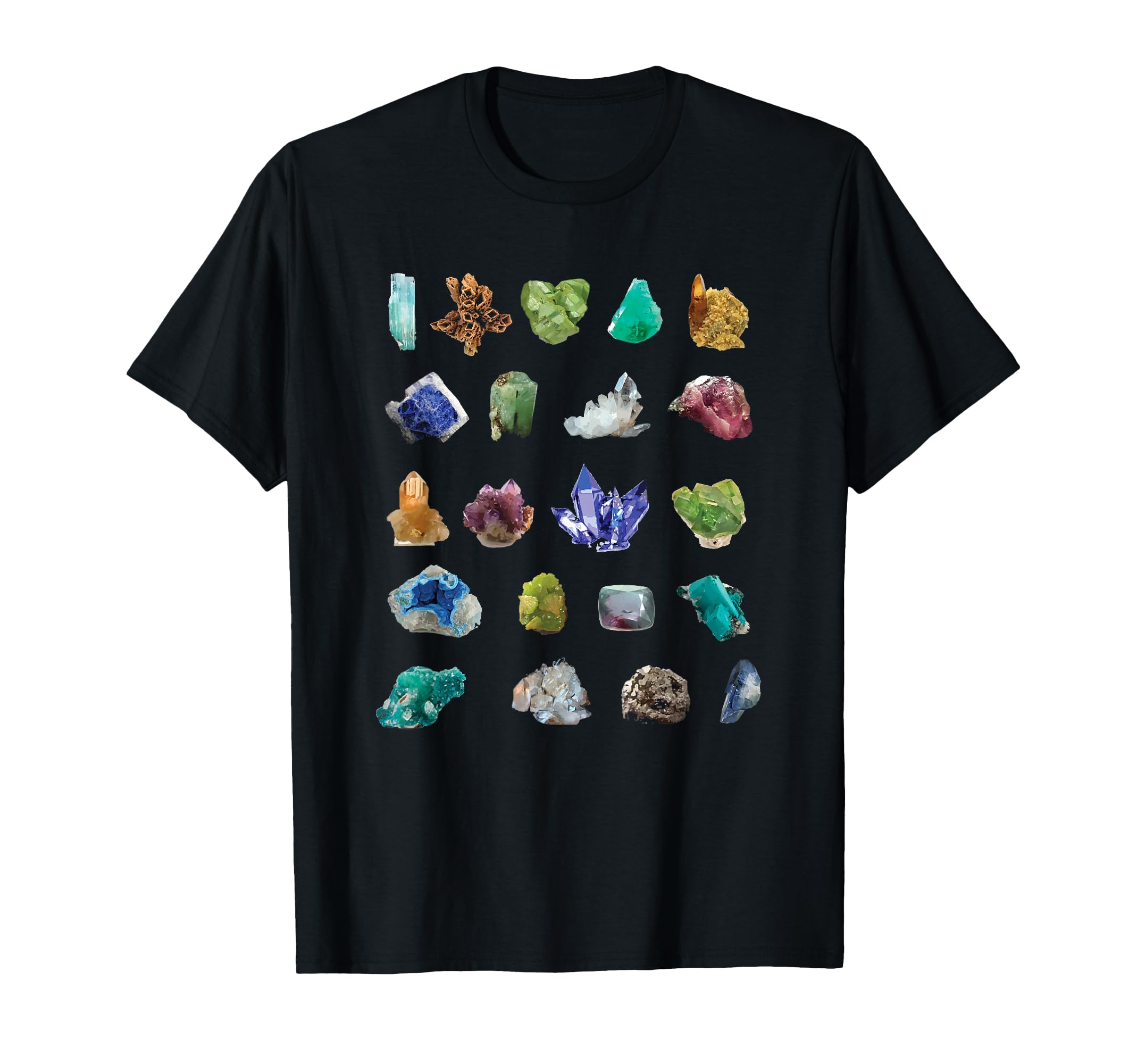 Gems Minerals Crystal Rock T-Shirt - Custom Art Print Men Women - T-Shirt, Sweatshirt, Hoodie