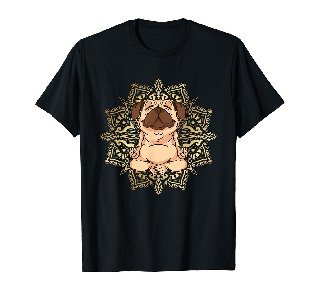 Yoga Pug Buddha Meditation Namaste T-Shirt - Aesthetic Graphic Unisex - T-Shirt, Sweatshirt, Hoodie